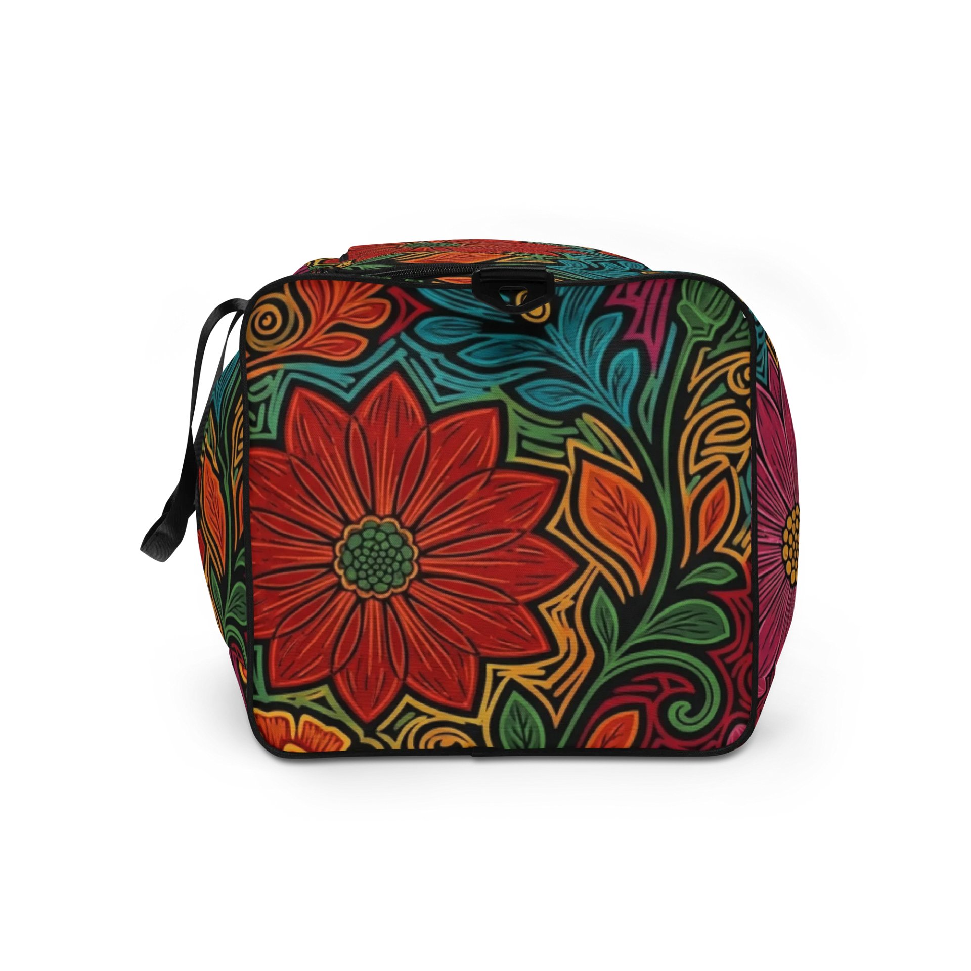 Mexican Floral Symphony All-Over Duffle Bag product image (9)