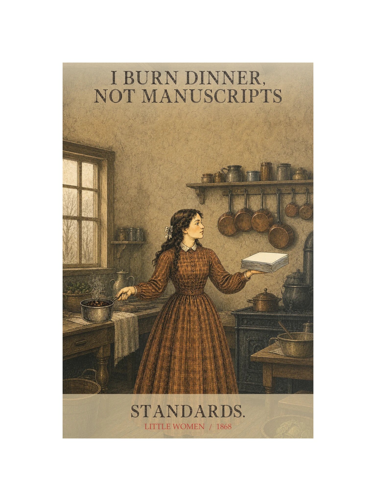 Burn Dinner Not Manuscripts -- Little Women Art Print product image (12)
