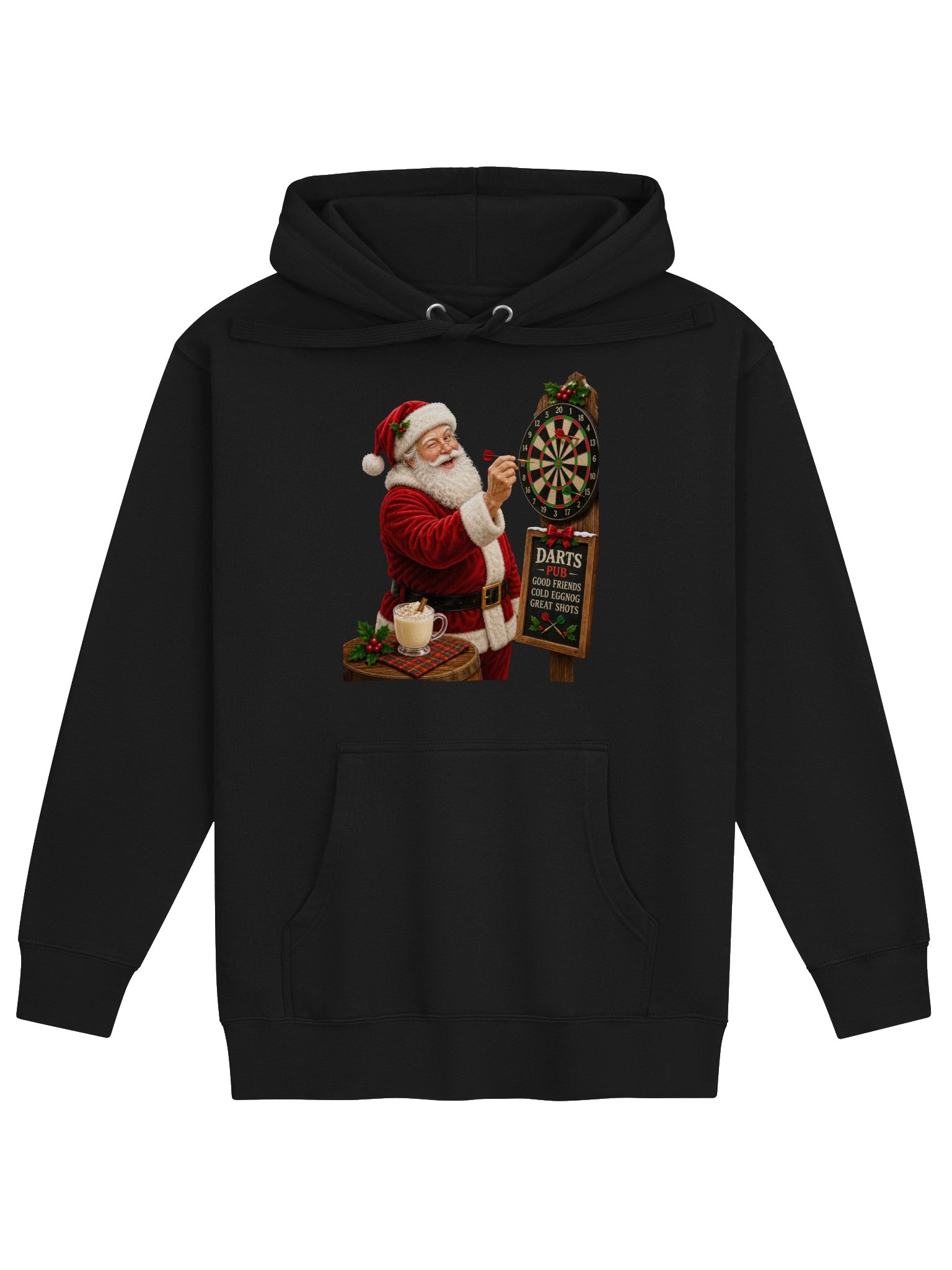 Santa’s off the clock—and aiming for the bullseye! Hoodie product image (1)
