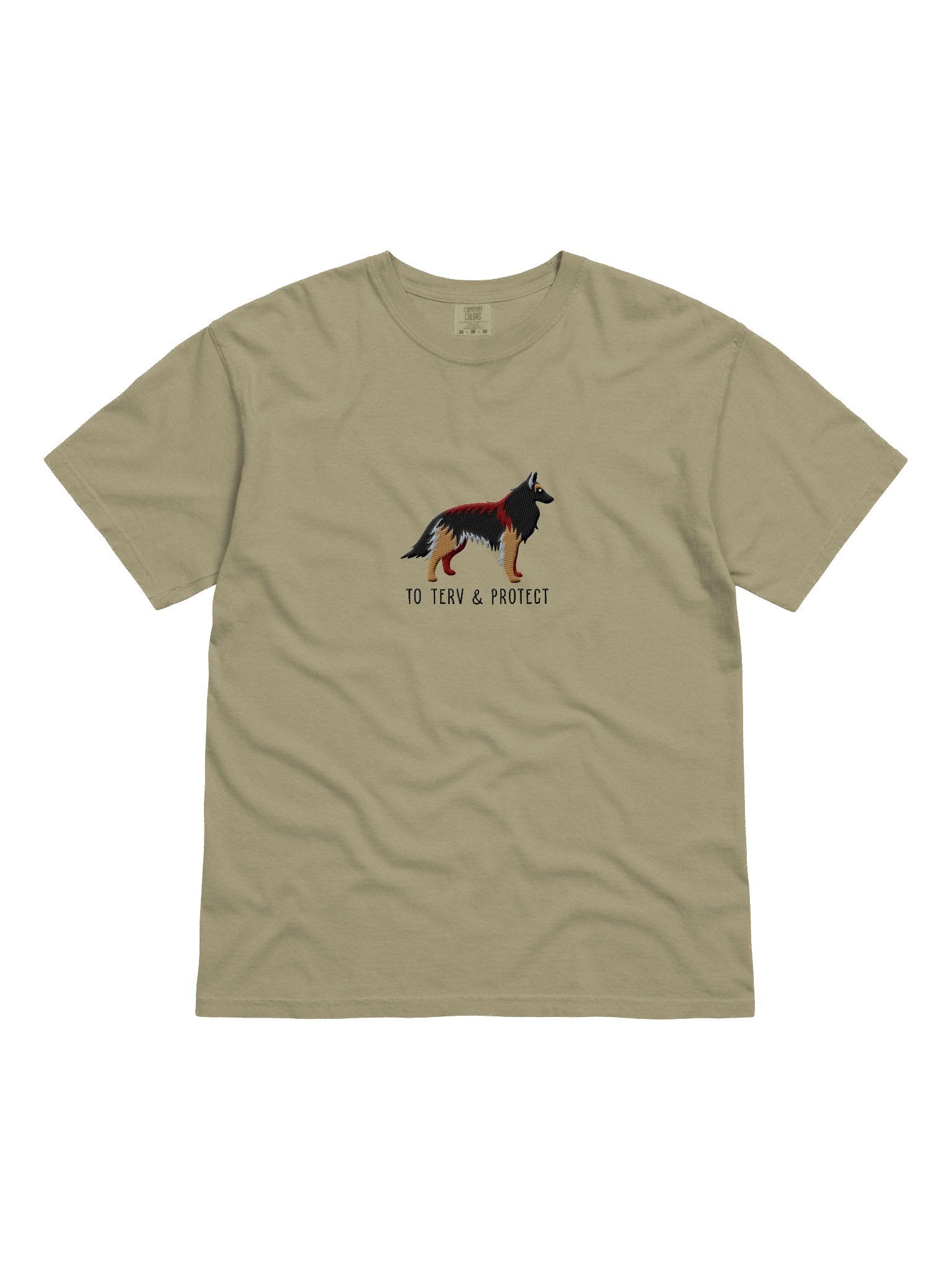 To Terv and Protect T-Shirt(Embroidered) of a Belgian Tervuren(Black) product image (4)