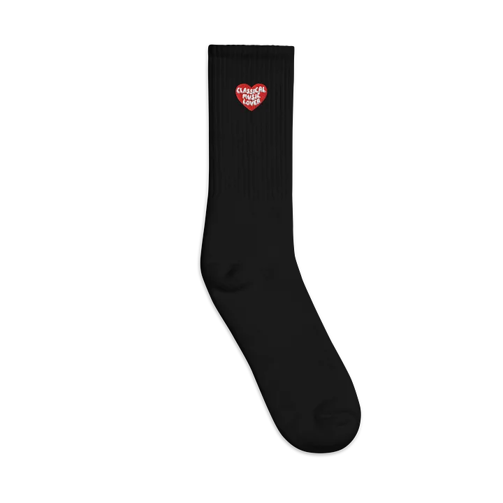 Embroidered Heart Socks – Red product image (1)