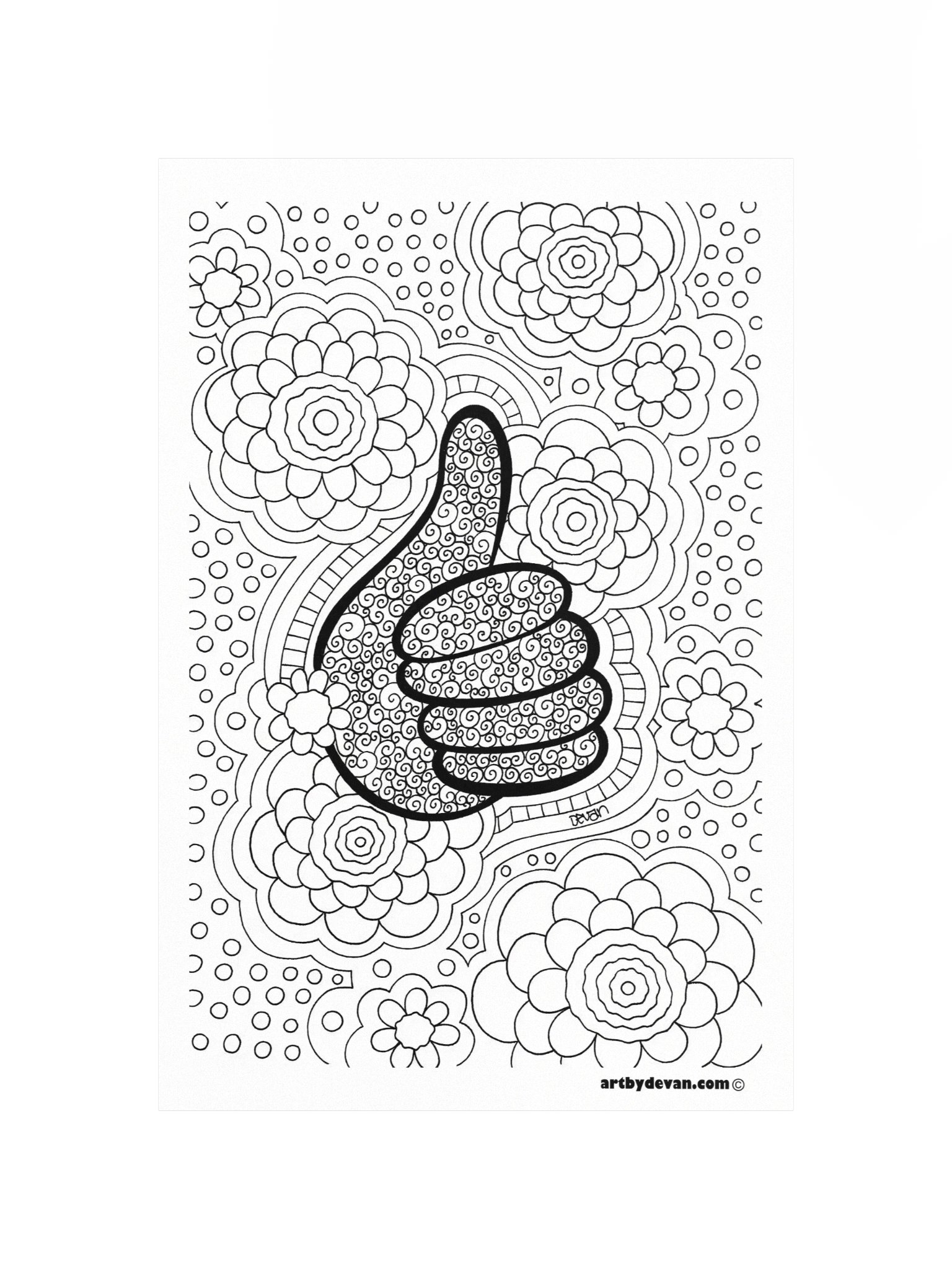 Color Your Own Art: Thumbs Up product image (4)
