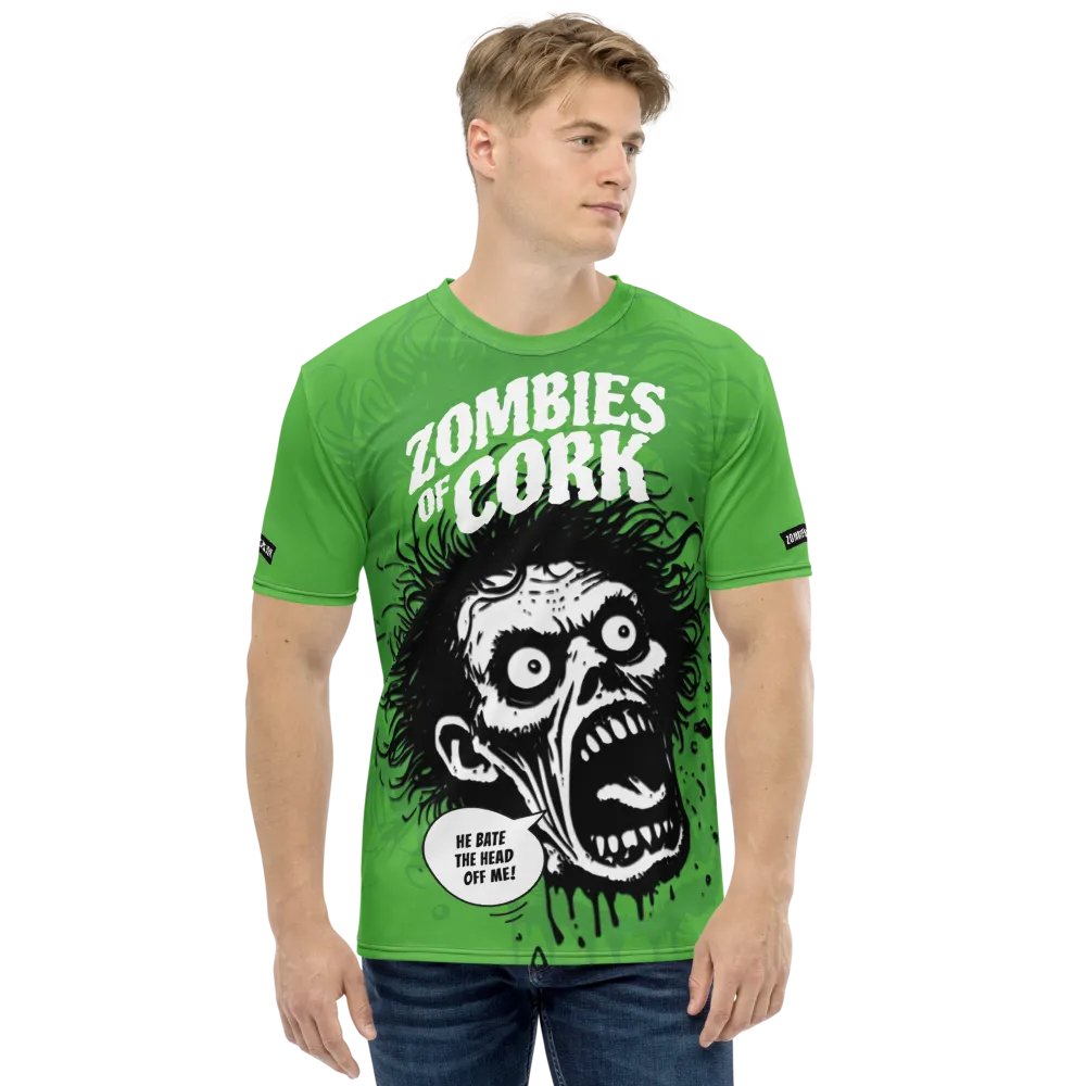 Zombie Floating Head Allover Print T-Shirt (Zombie Green Version) product image (1)