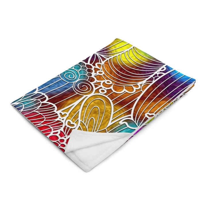 Colorful Retro Flowers Throw Blanket product image (14)