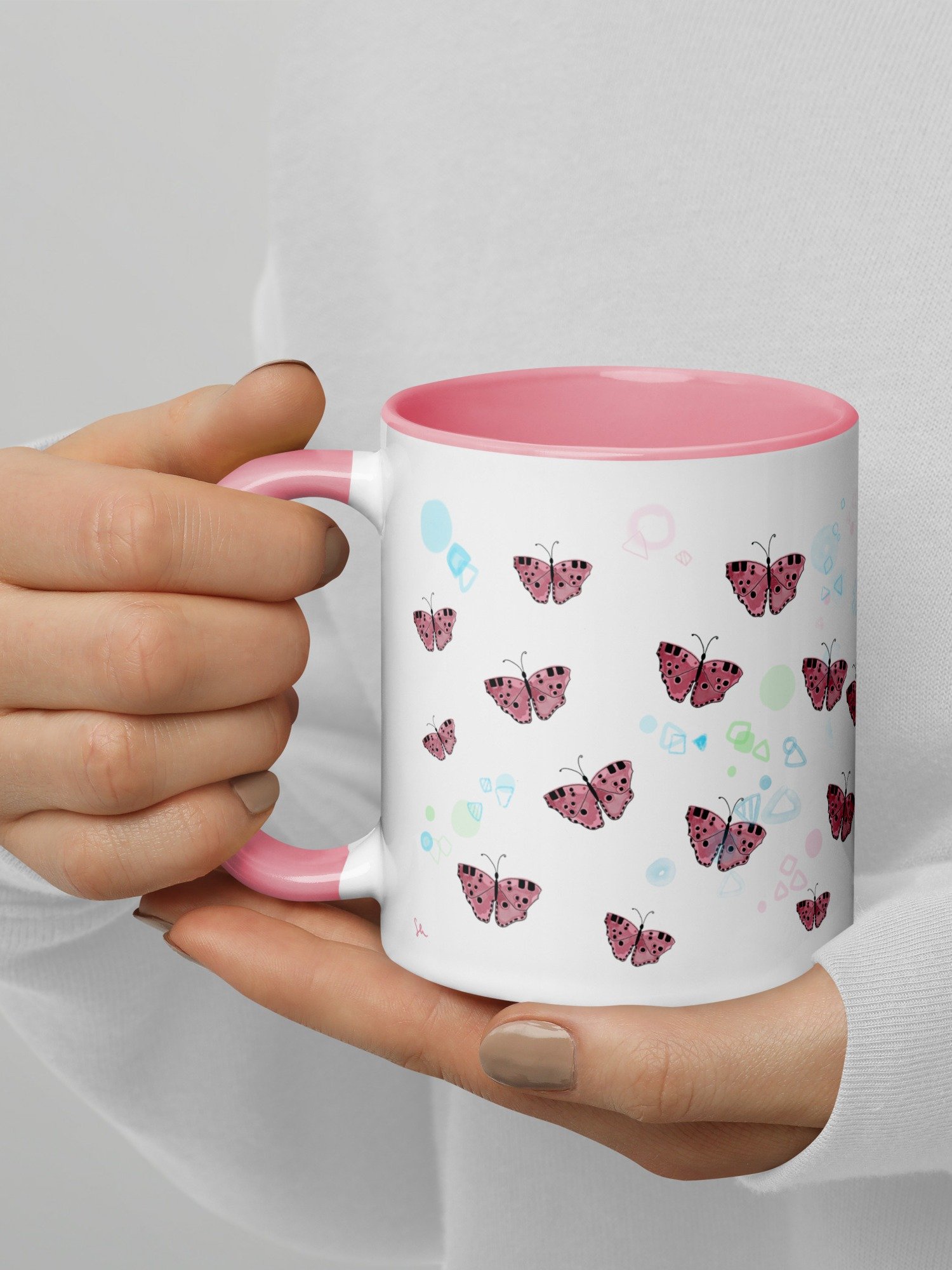 Pink Butterflies Mug product image (3)