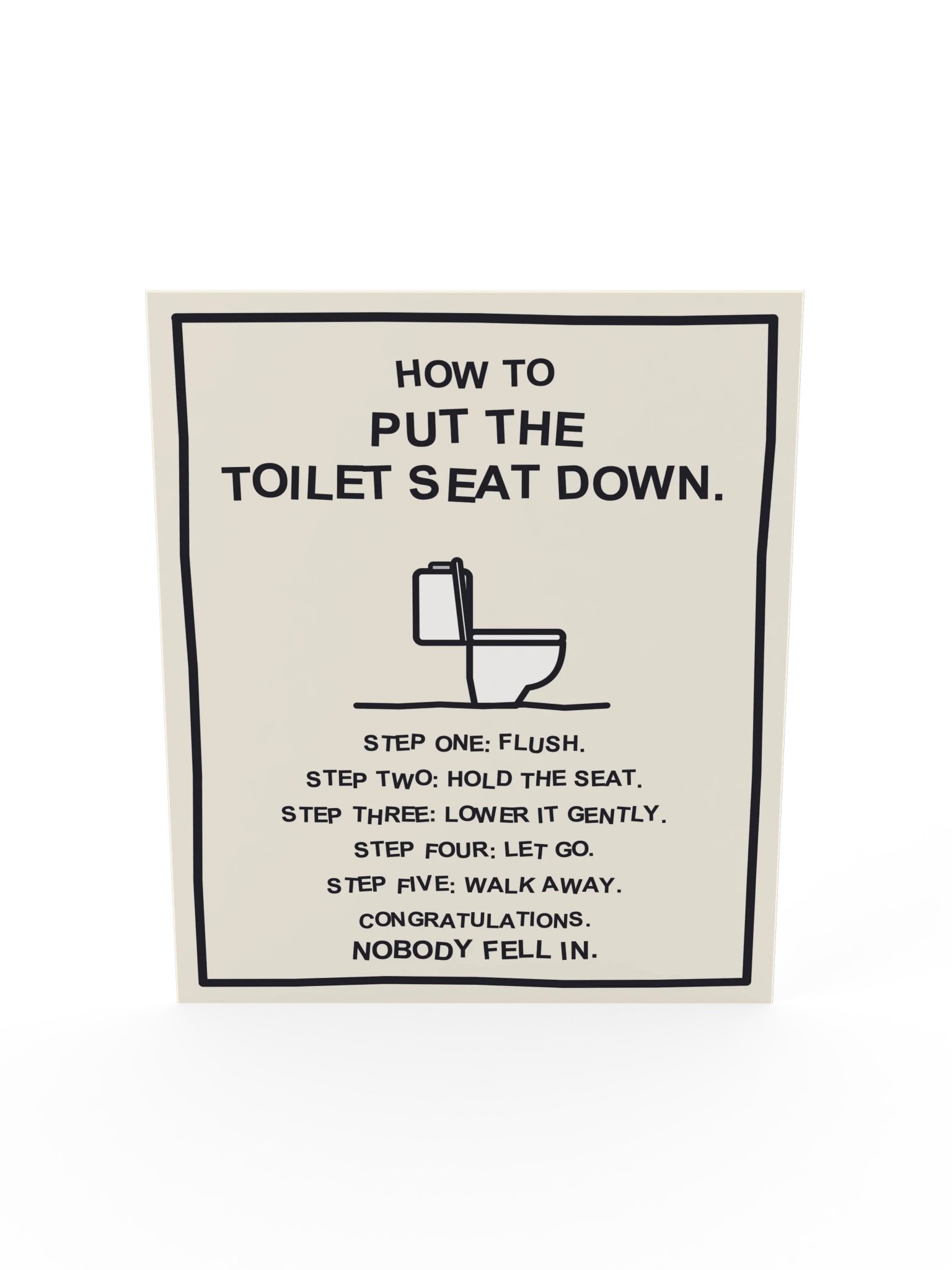 How to Put the Toilet Seat Down (Bathroom Sign) product image (19)