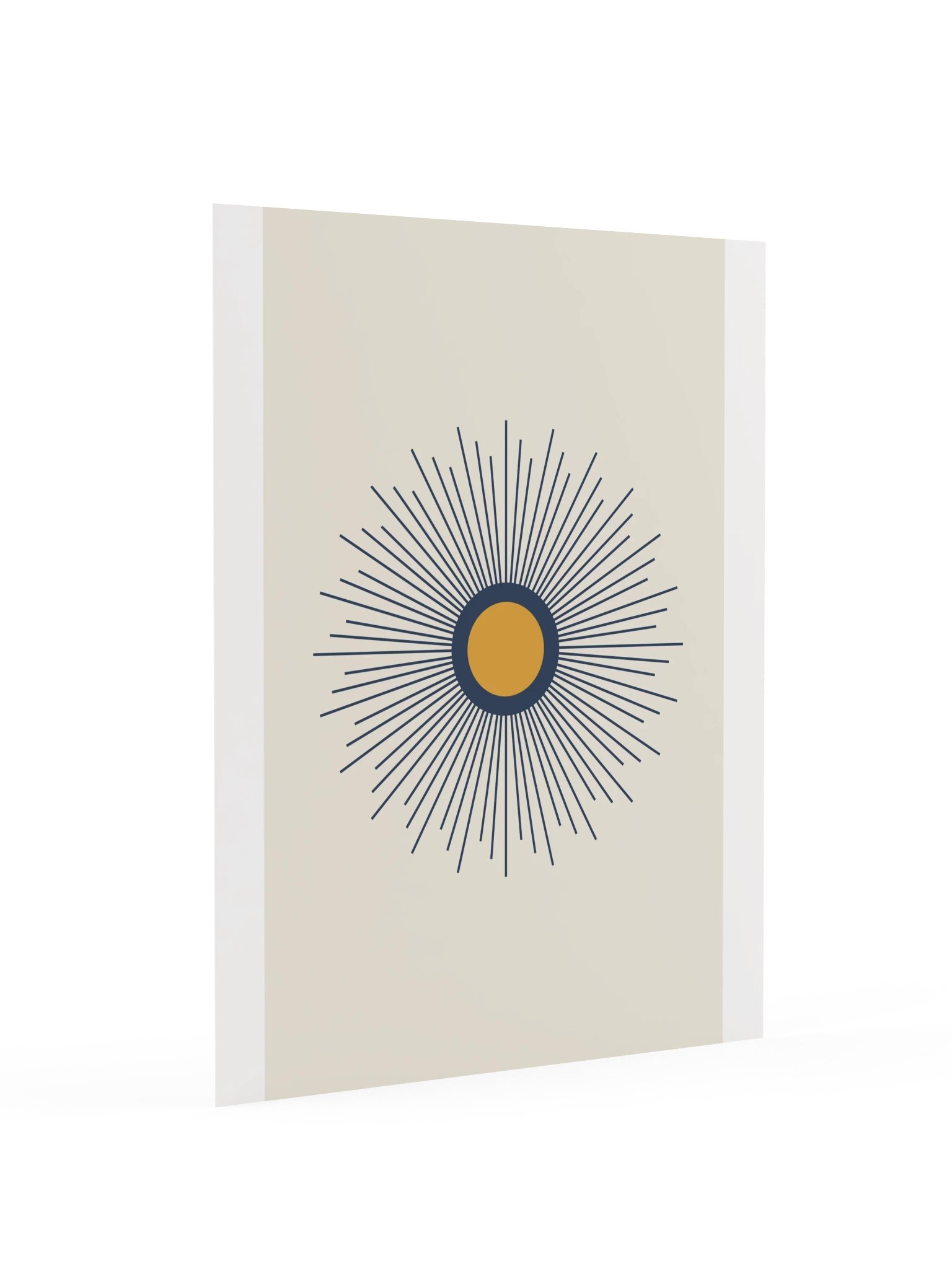 Navy Sunburst Print | Mid Century Bathroom Wall Art product image (4)