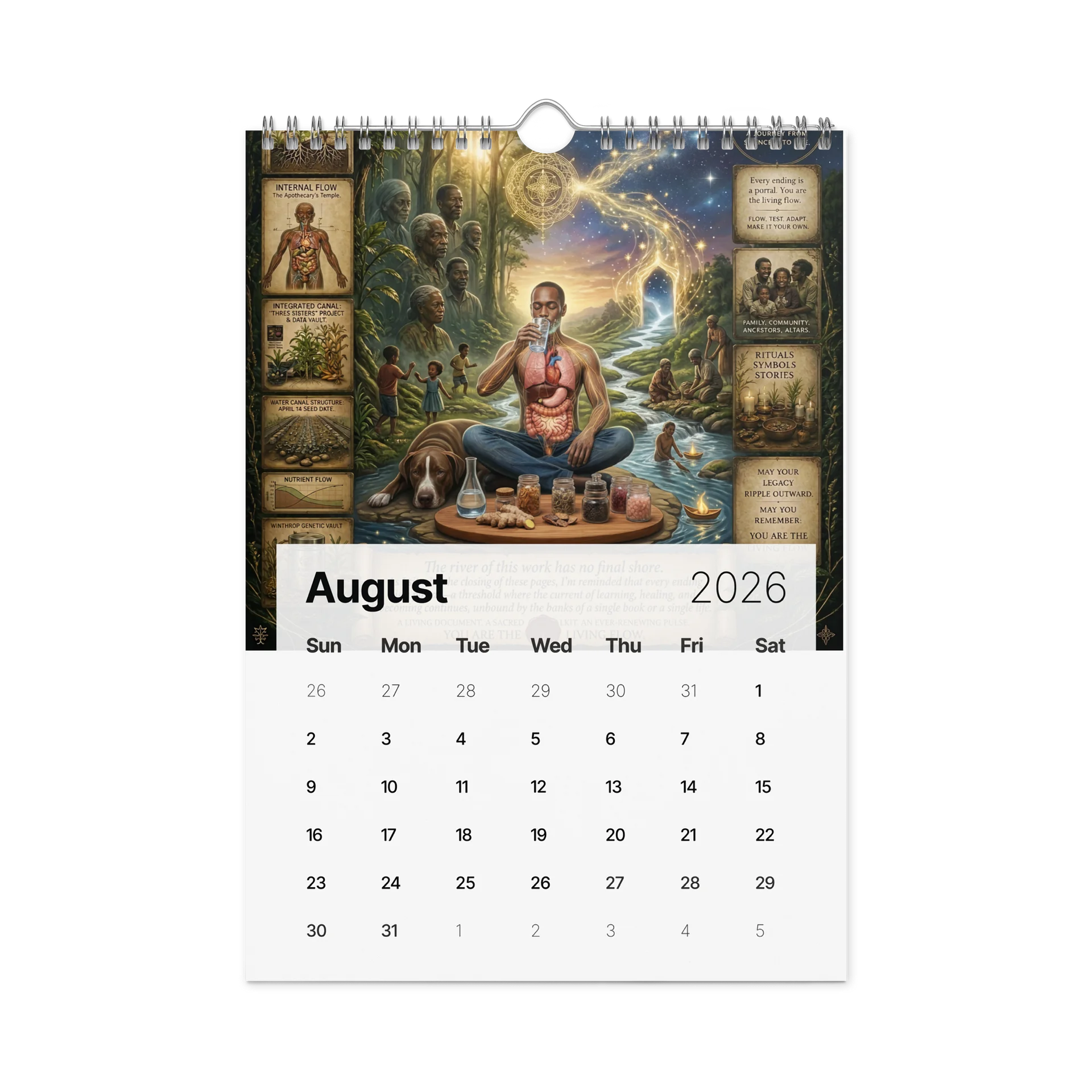 2026 Wellness Apothecary Wall Calendar product image (2)