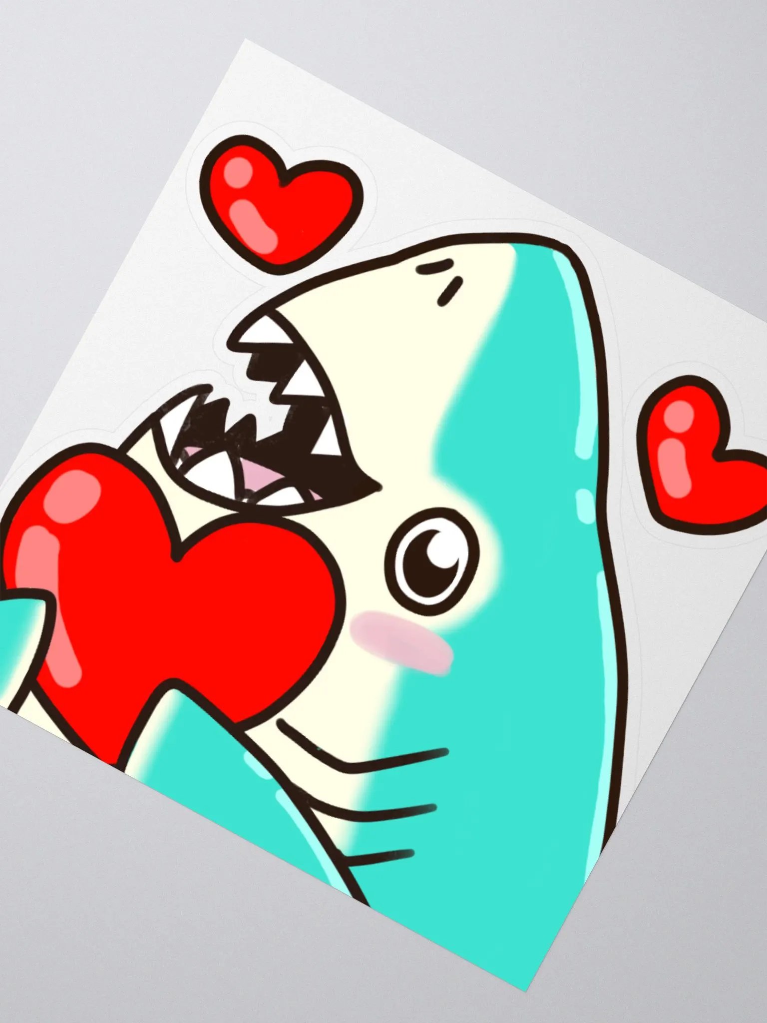 Shark Love Sticker product image (5)