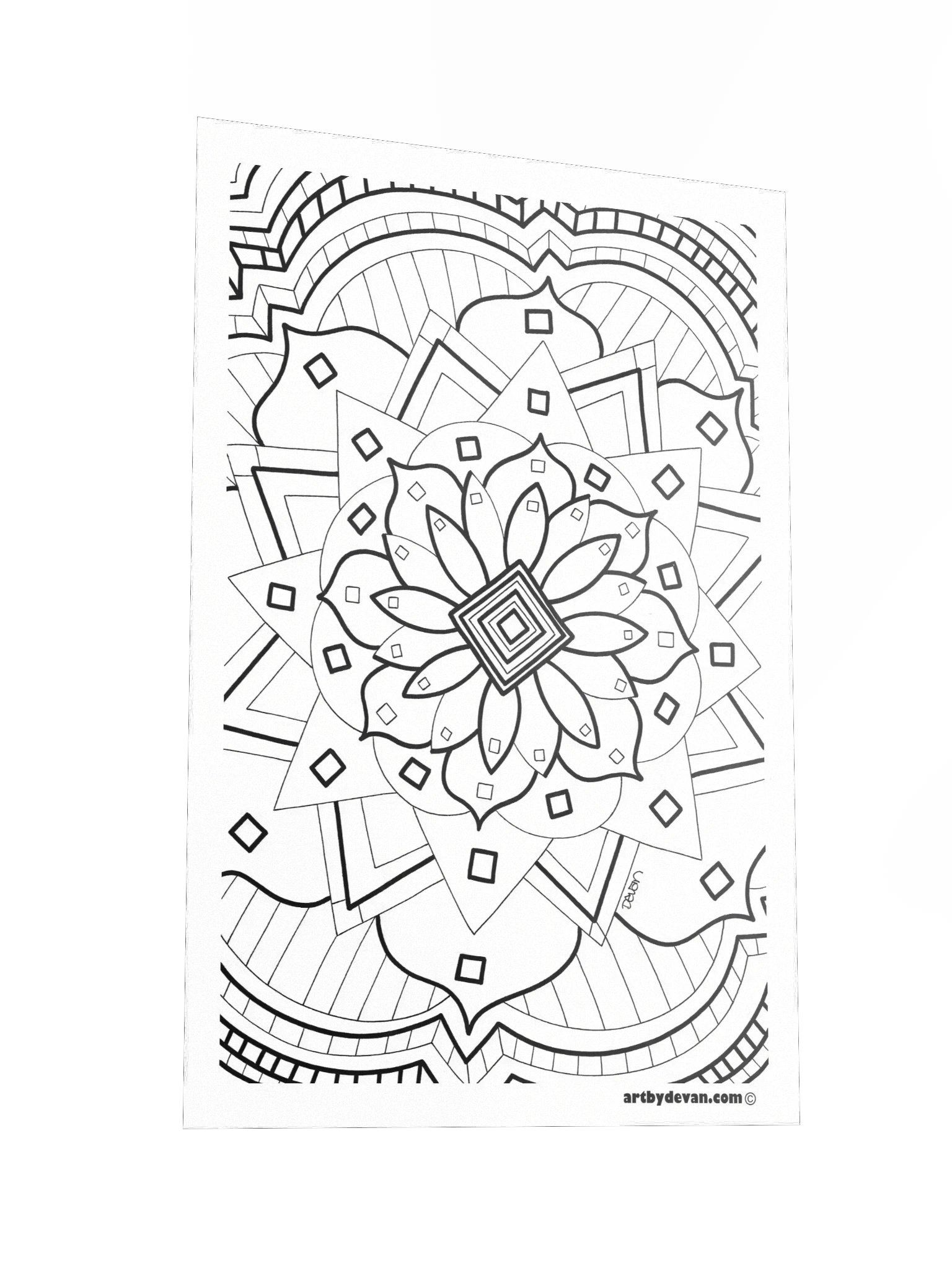 Color Your Own Art: Square Mandala product image (2)