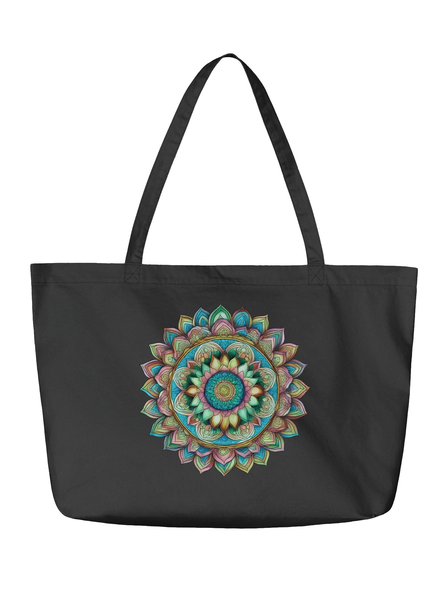 Autumn Bloom Mandala - Eco-conscious Organic Cotton Totes product image (3)