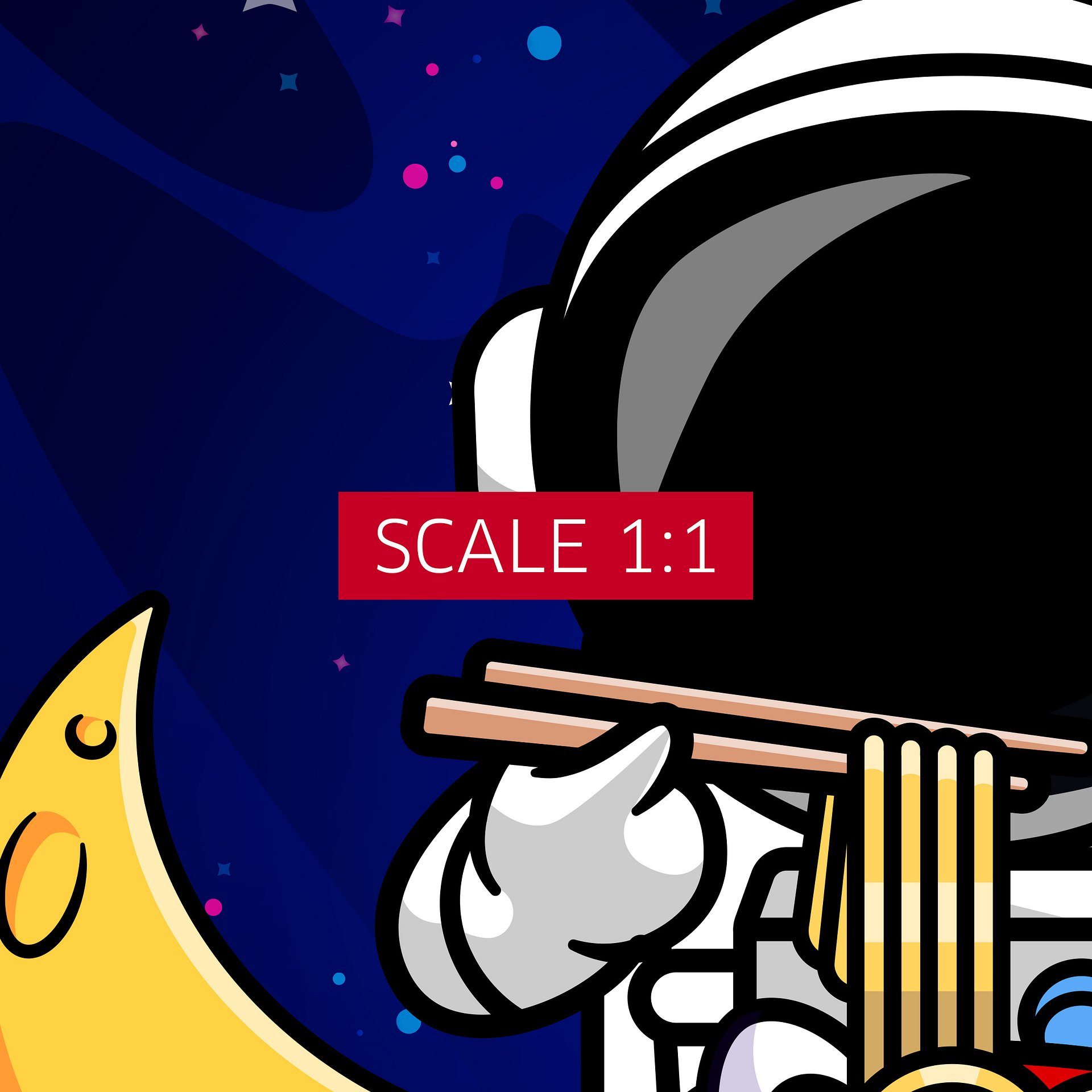 Astronaut & Noodle, Space sushi — space poster, synthwave space, neon space, aesthetic poster product image (4)