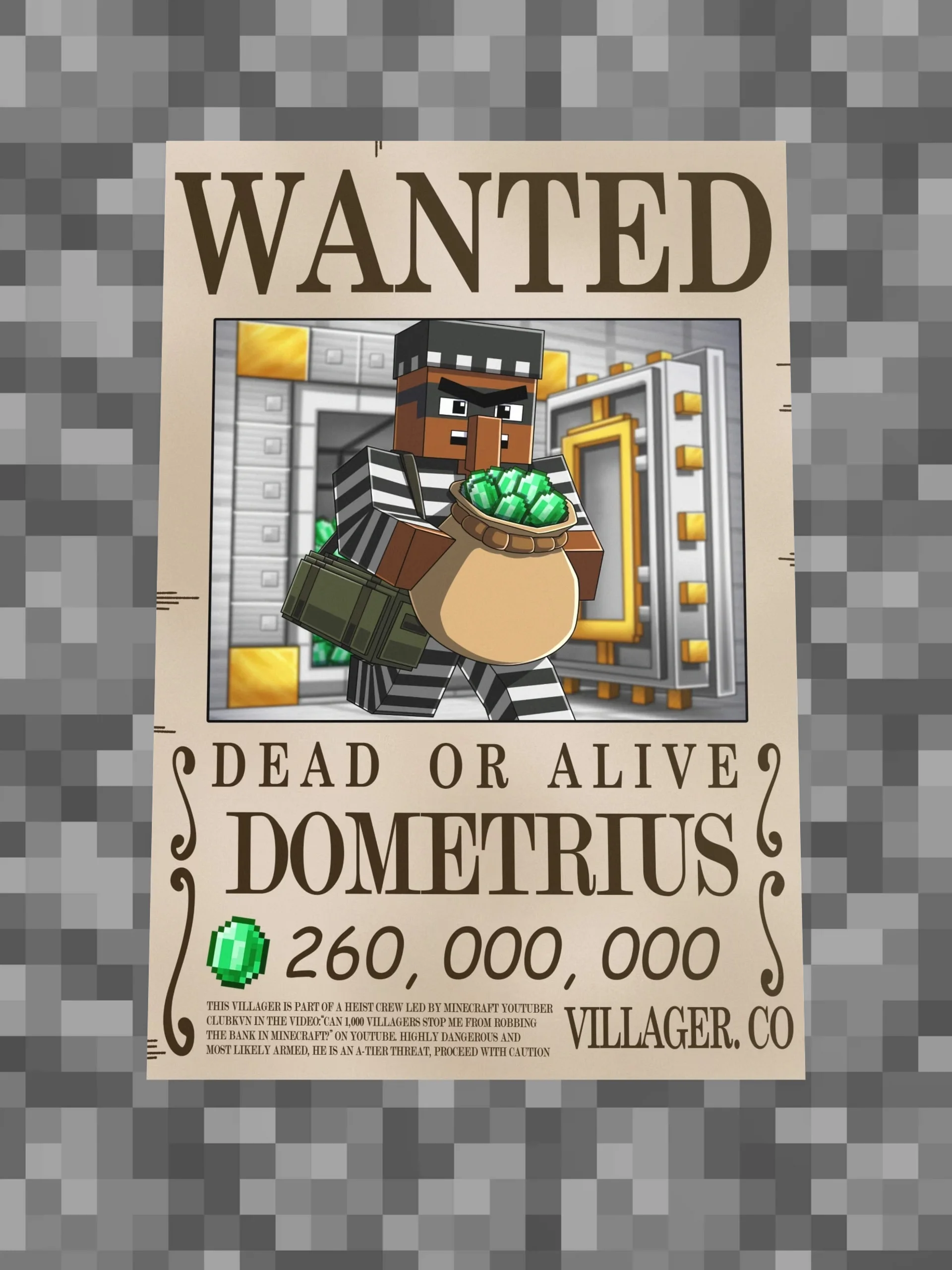Dometrius Wanted Poster product image (1)