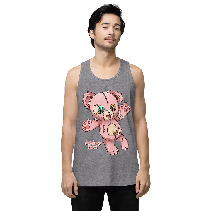 Chibi Anxiety Bear Men's Tank product image (6)
