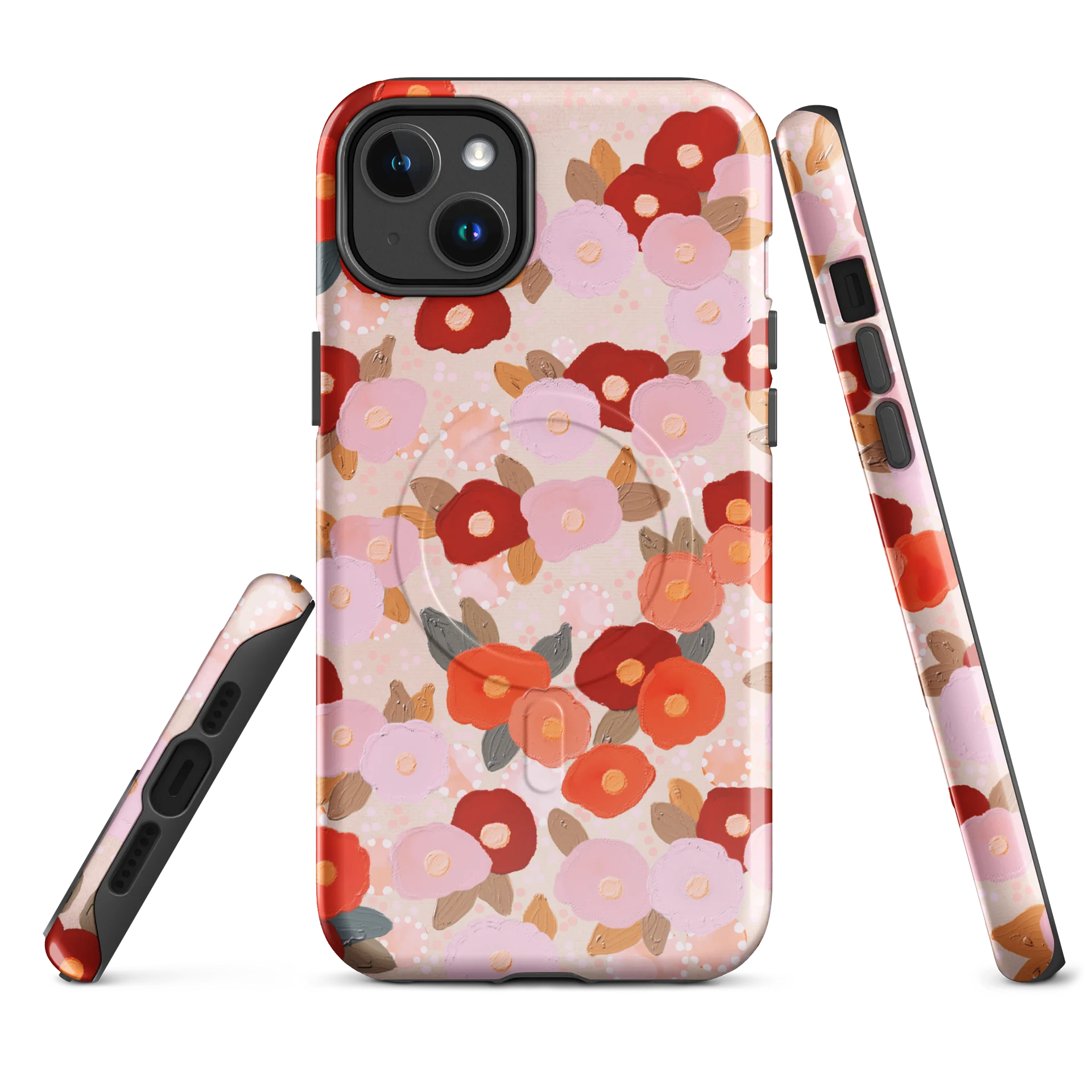 SUMMER FLOWER PINK RED DOTS product image (2)