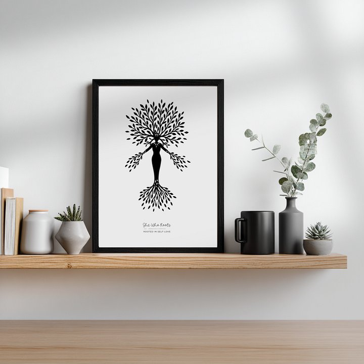 She Who Roots (Divine Feminine Series, Print 1) – Rooted in Self-Love | Tree of Life Art Print product image (2)