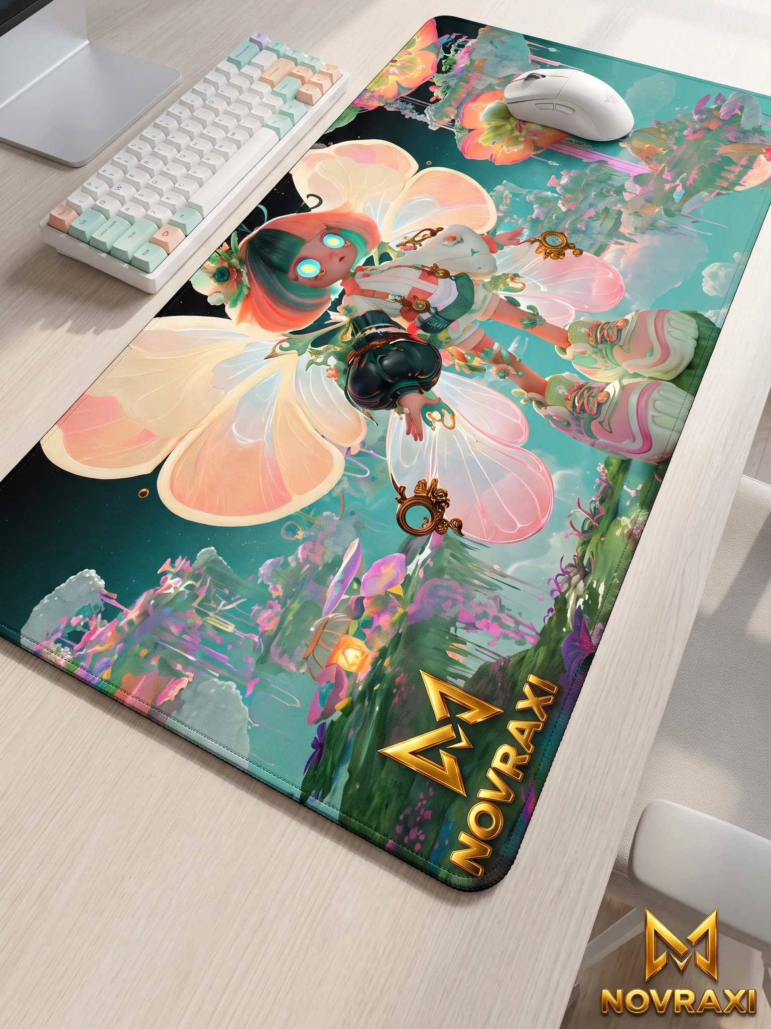 Dreamsprout × Cloud Bloom Keeper | XL Gaming Desk Mat product image (2)