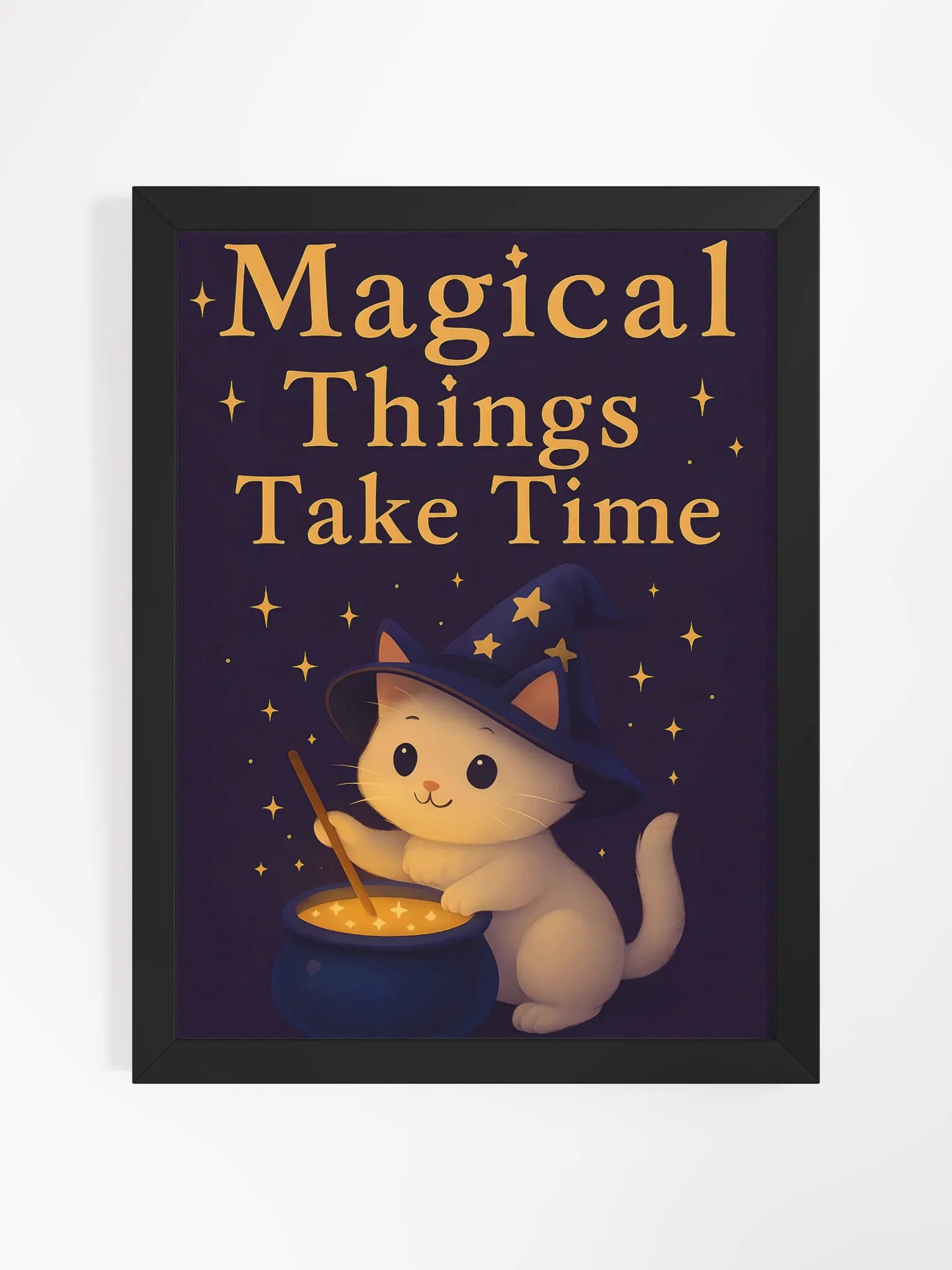 Magical Cute Cat Motivational Framed Poster product image (3)