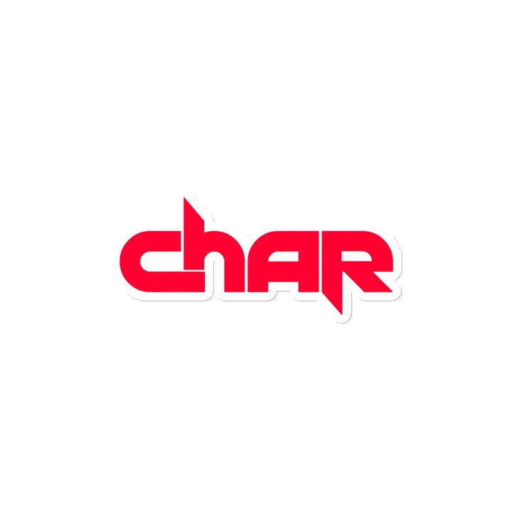Bold Red 'char' Die-Cut Magnets product image (2)
