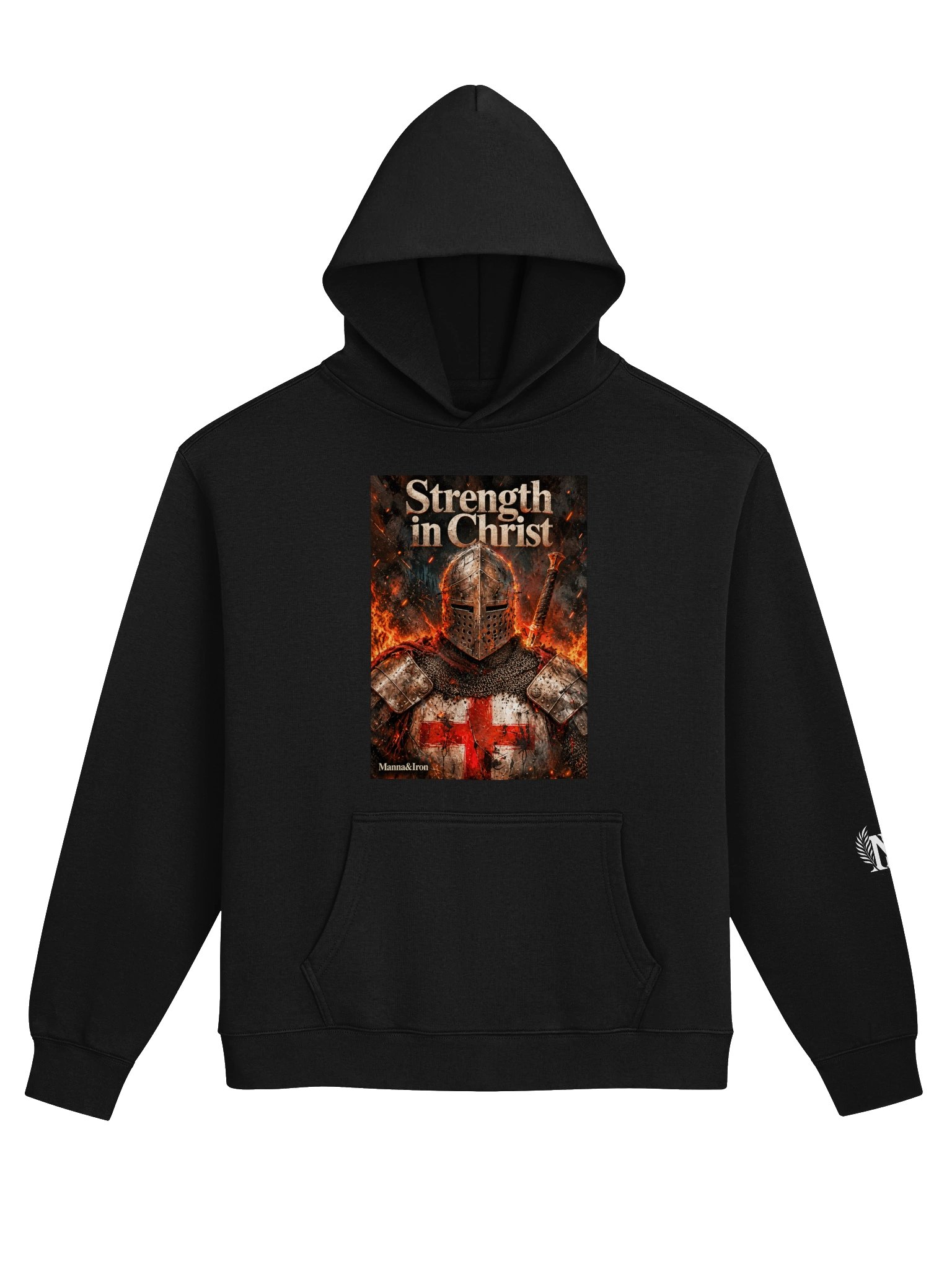 Strength in Christ Templar Knight Hoodie product image (1)