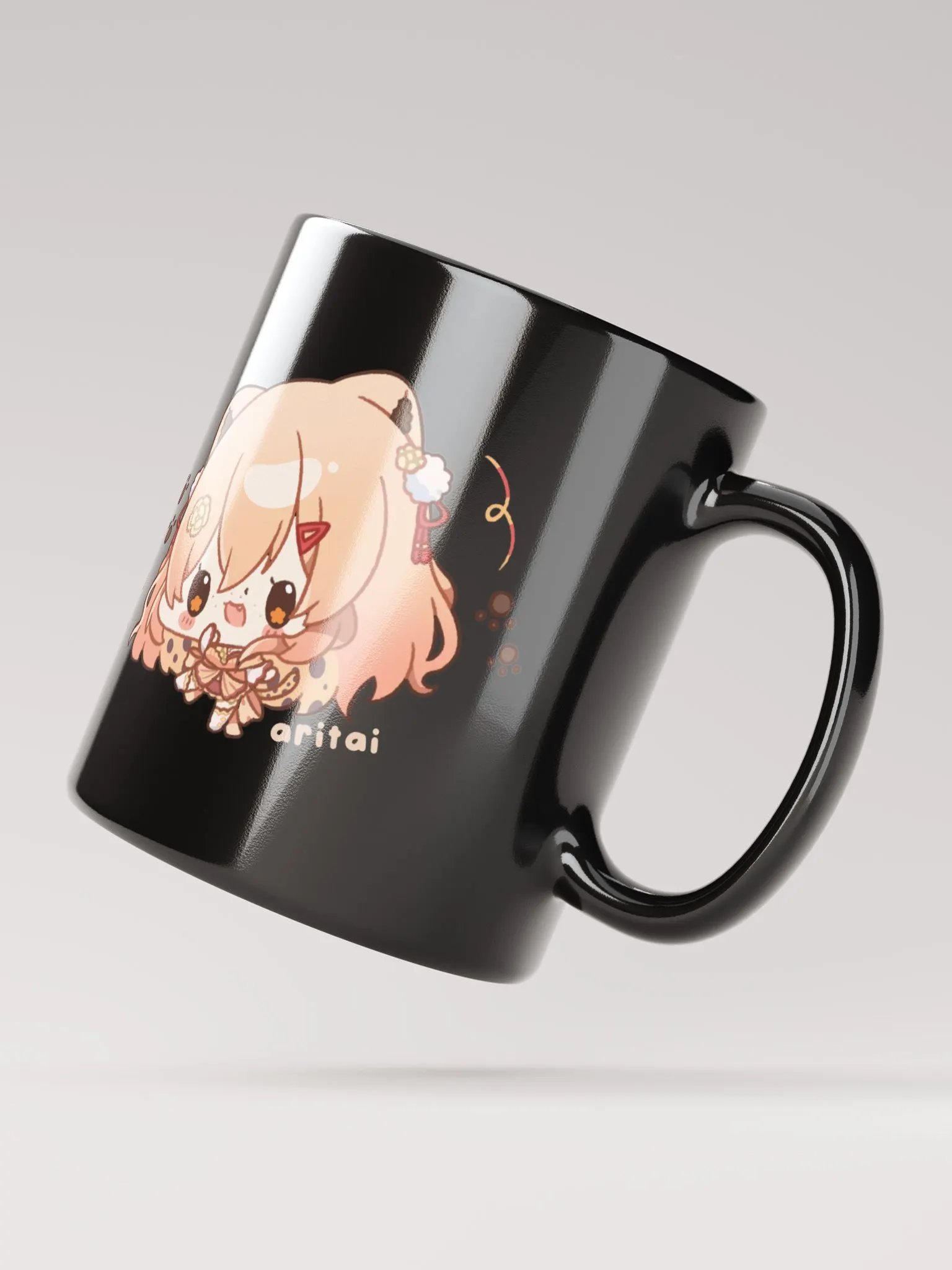 aritai 🐾 Chibi Mug (Black) product image (5)