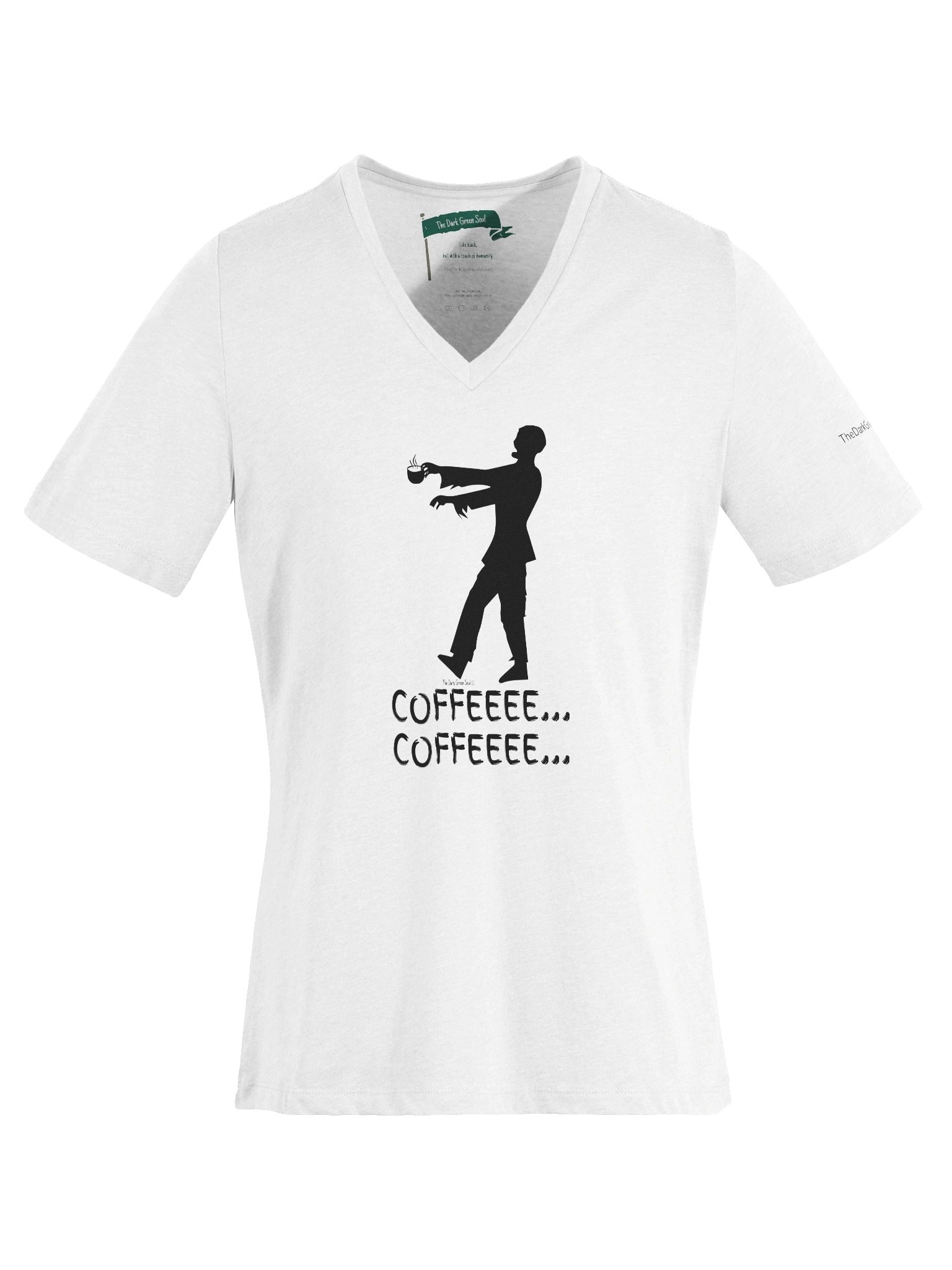 Coffee Zombie Black - Women's V-Neck Tee product image (1)