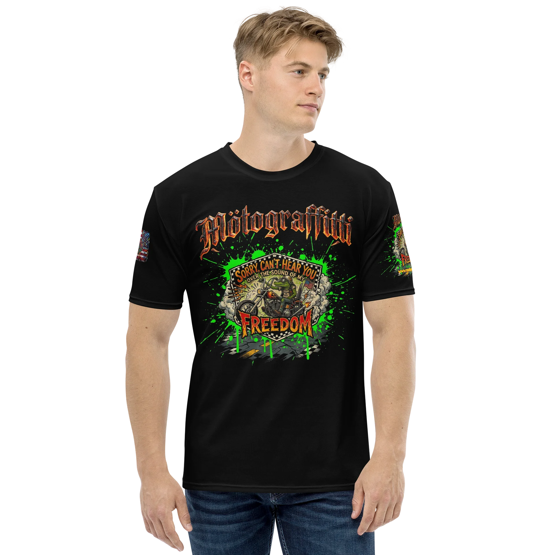 MötoGraffitti Can't Hear You Over My Freedom Ridin Tee product image (2)