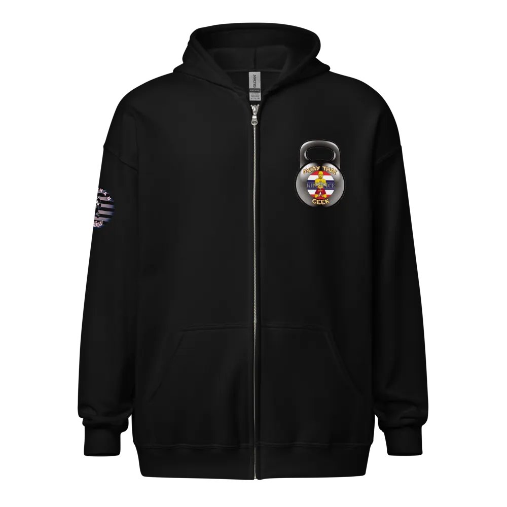 Muay Thai Geek Kettlebell Hoodie, black product image (1)
