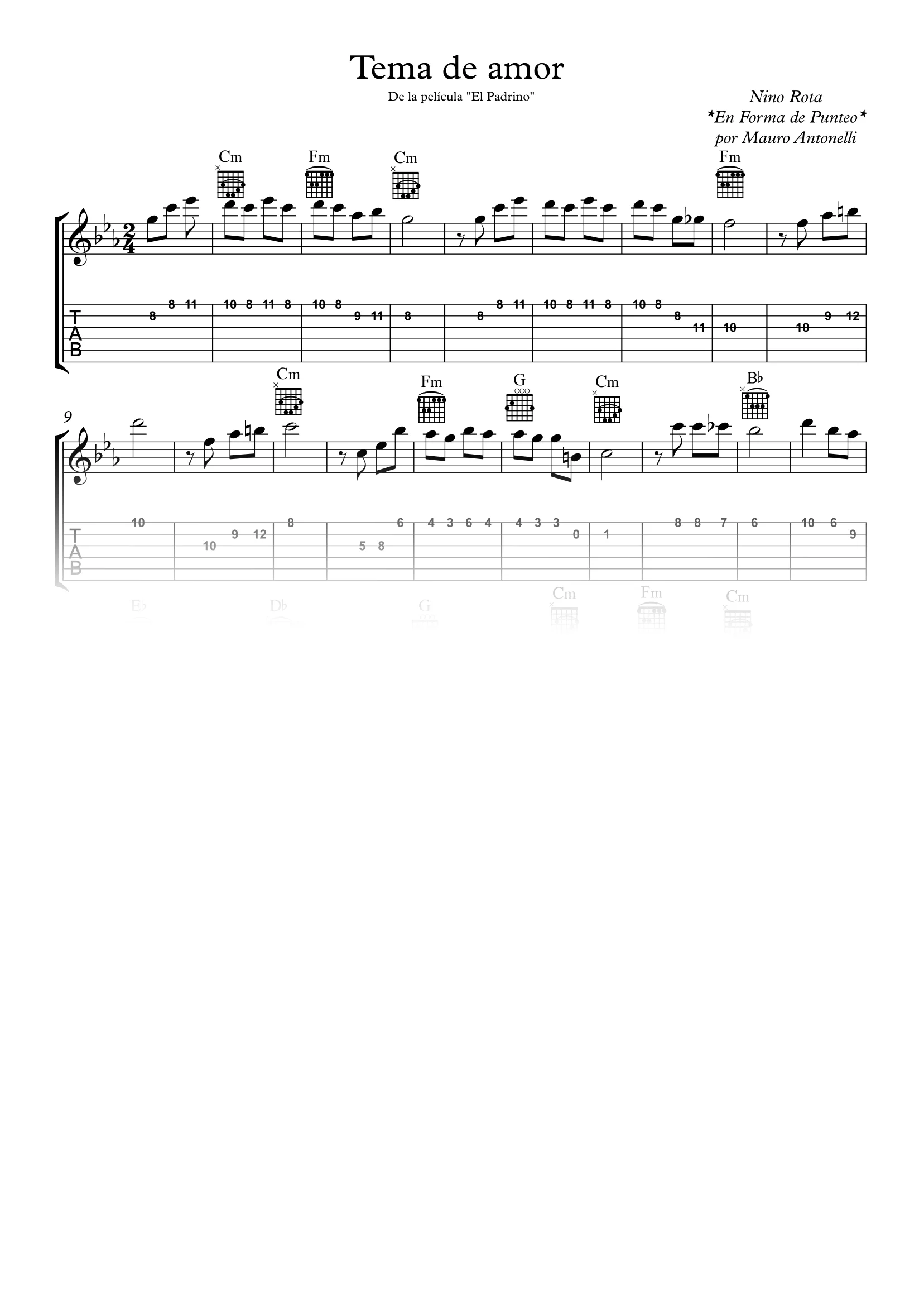 Tema de amor de 