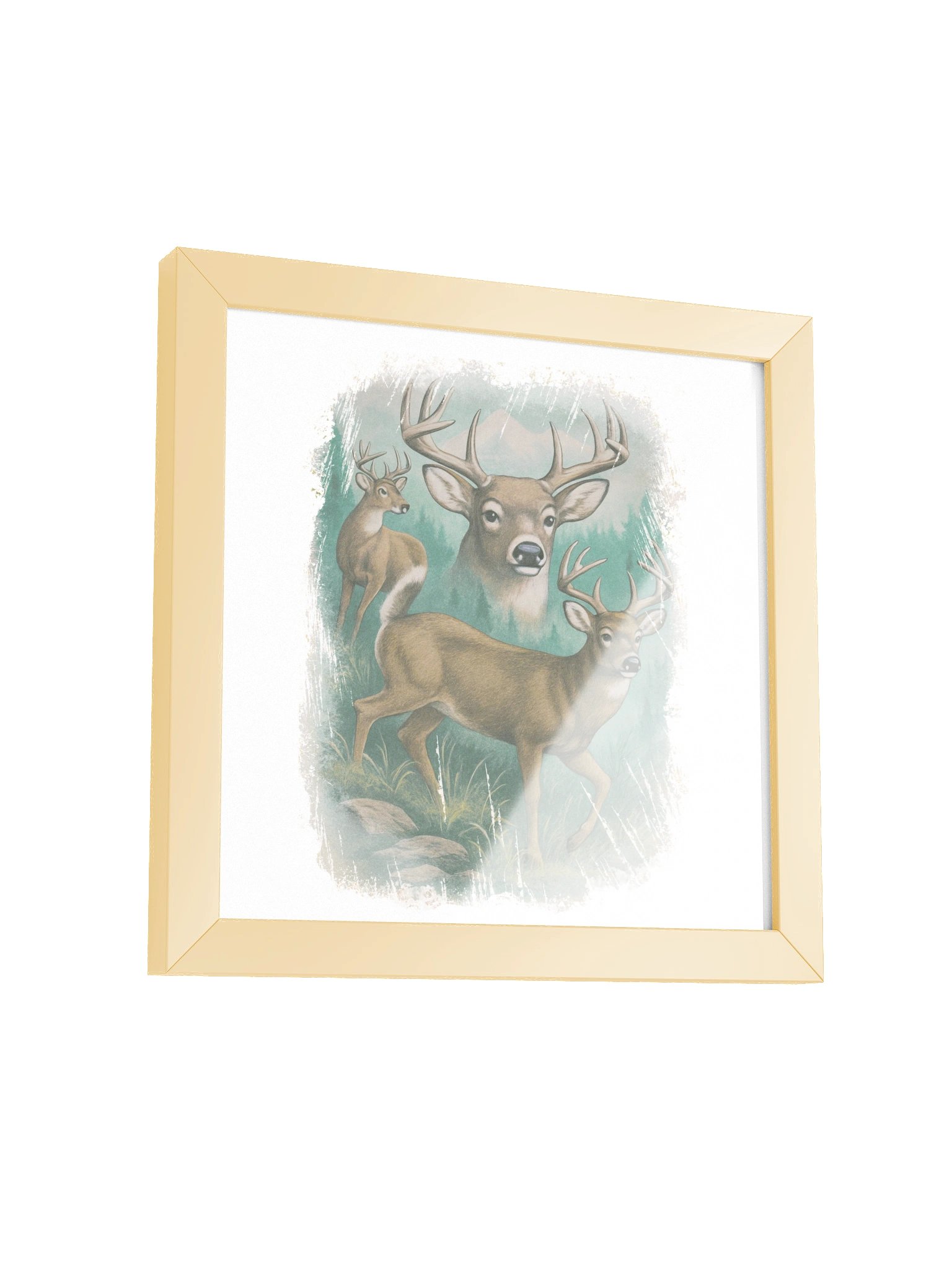 Misty Woodland Deer Framed Poster product image (23)