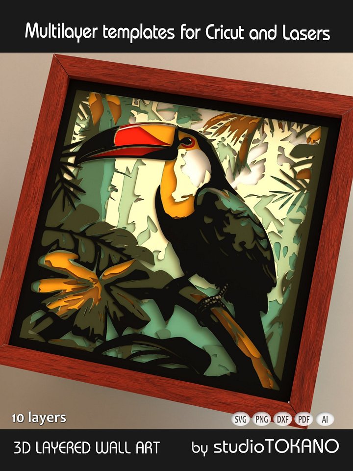 Toucan Multi layered Shadowbox product image (2)