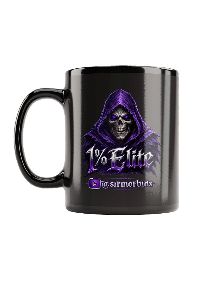 ''1% Elite'' Black Glossy Mug product image (1)