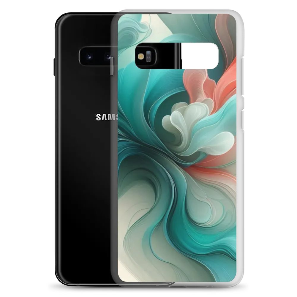Fluidity Blue Samsung® Case | AI Design abstract fluid product image (20)