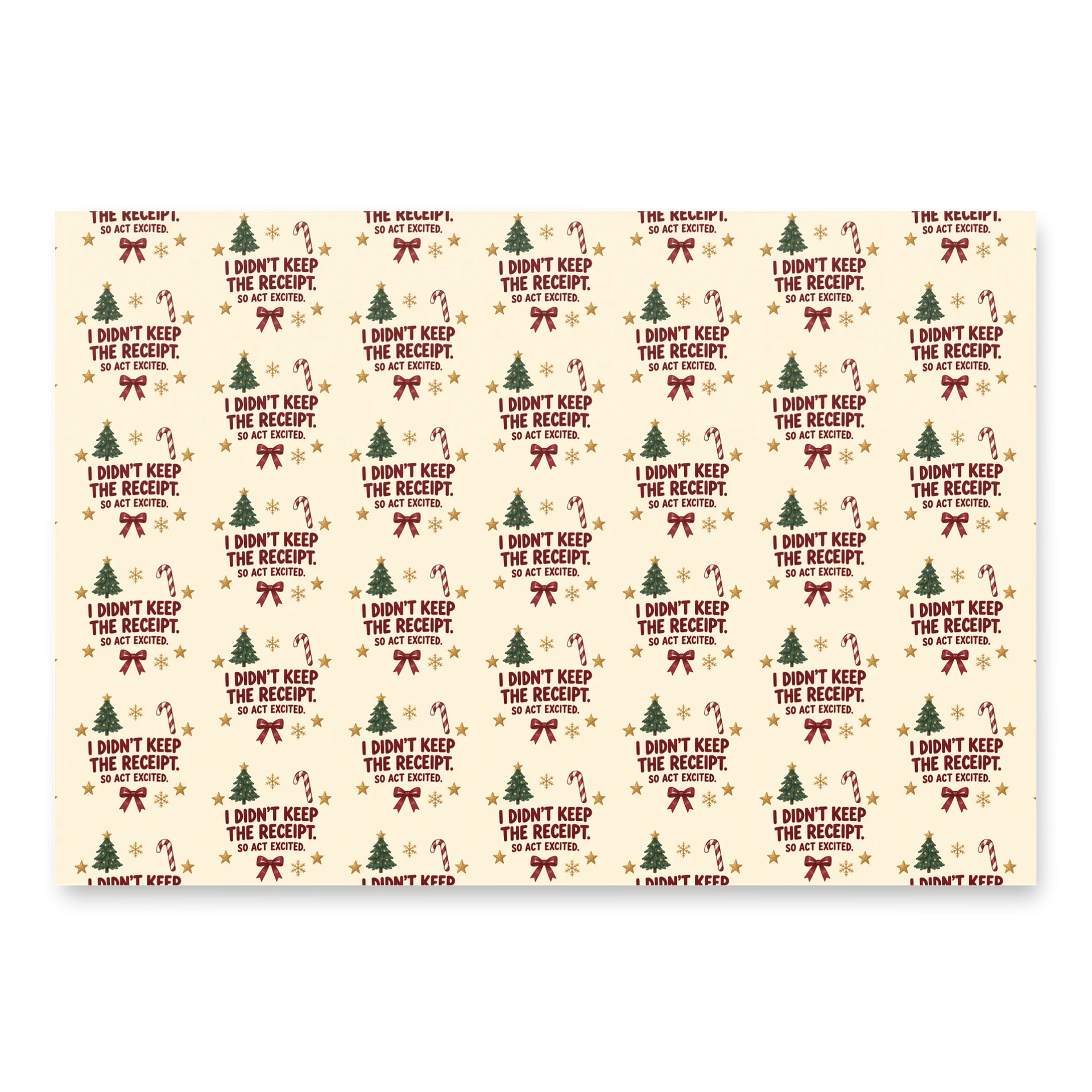 Act Excited Holiday Wrapping Paper (3 Sheets) product image (3)
