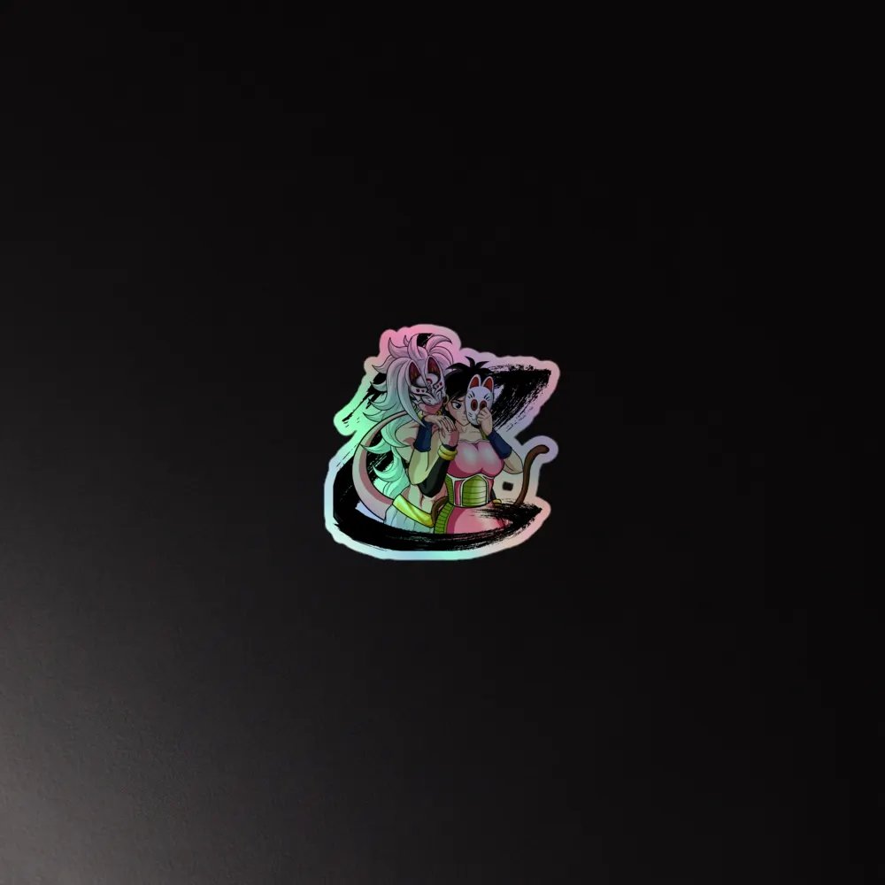 Saiyan & Android Masquerade Sticker Black product image (4)
