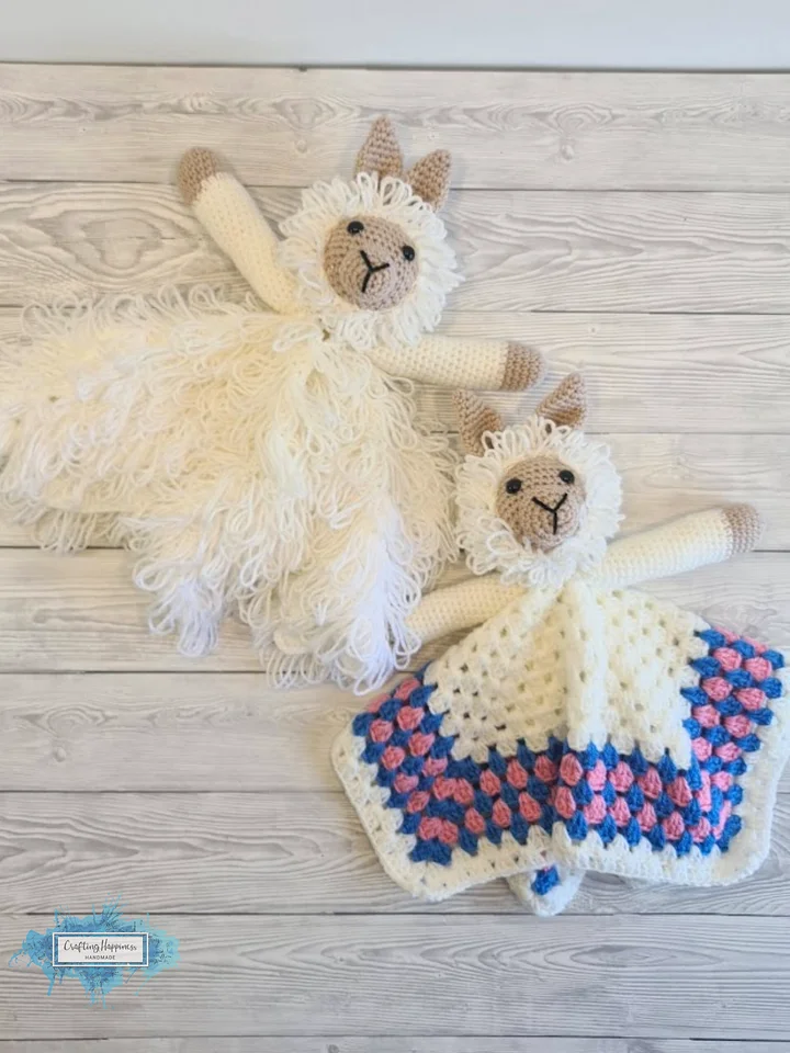 Llama Lovey Crochet Pattern - Lola & Luis Security Blanket PDF Pattern - Crafting Happiness product image (1)
