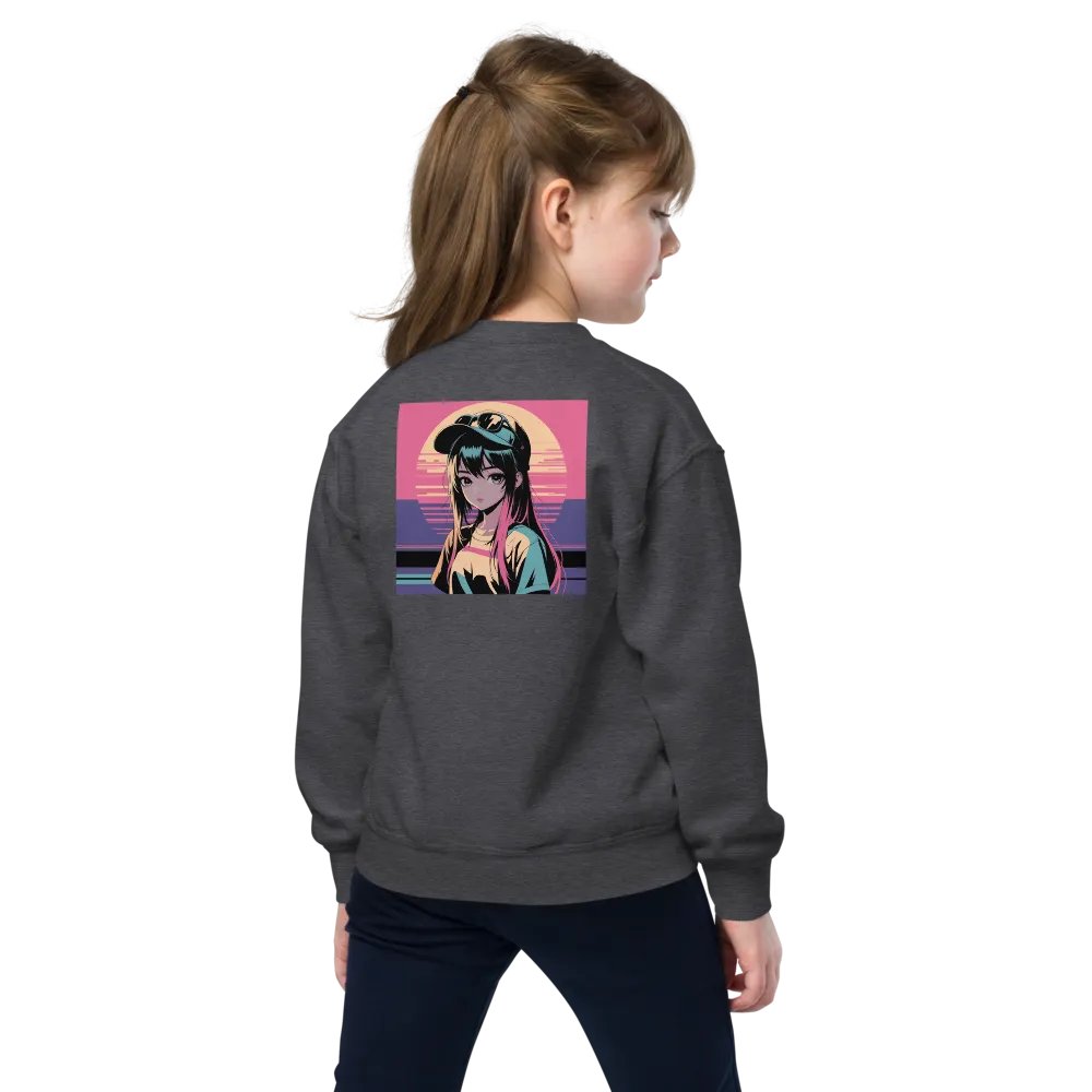 Printed on the back Anime Rainbow hair Sweatshirt product image (2)