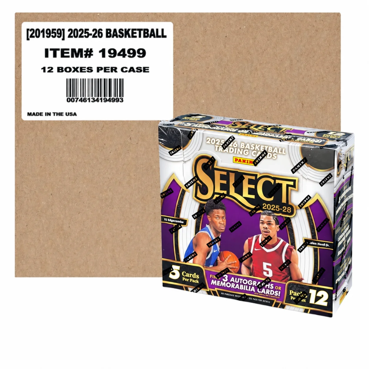 Youtube Break: 2025-26 Panini Select Basketball 12-Box HOBBY CASE product image (1)