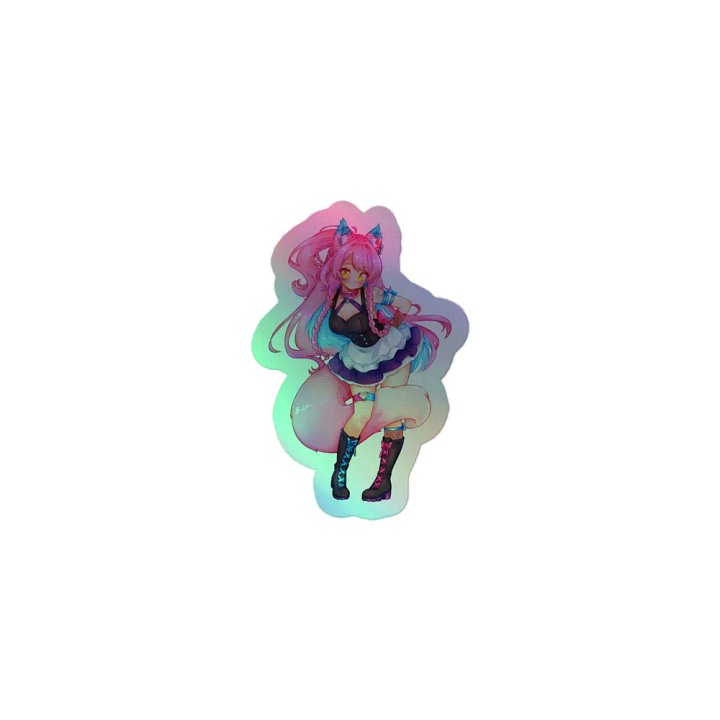 Sweet Fox Maid Holographic Sticker product image (1)