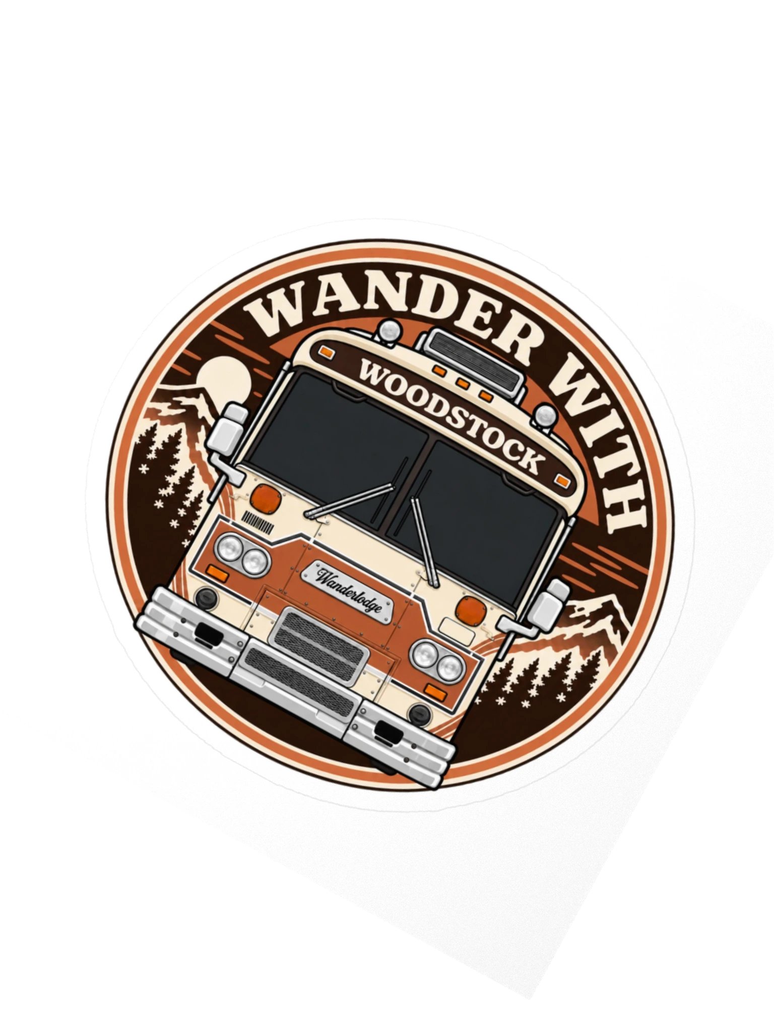 Woodstock Heritage Oval Sticker — Dark Windshield product image (2)