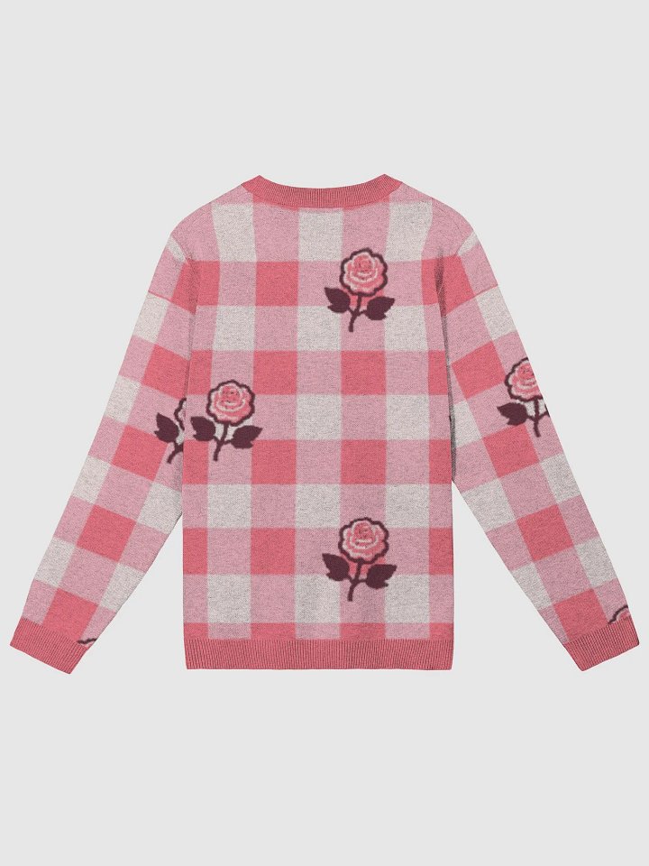 Pink Gingham Roses Knitted Sweater product image (2)