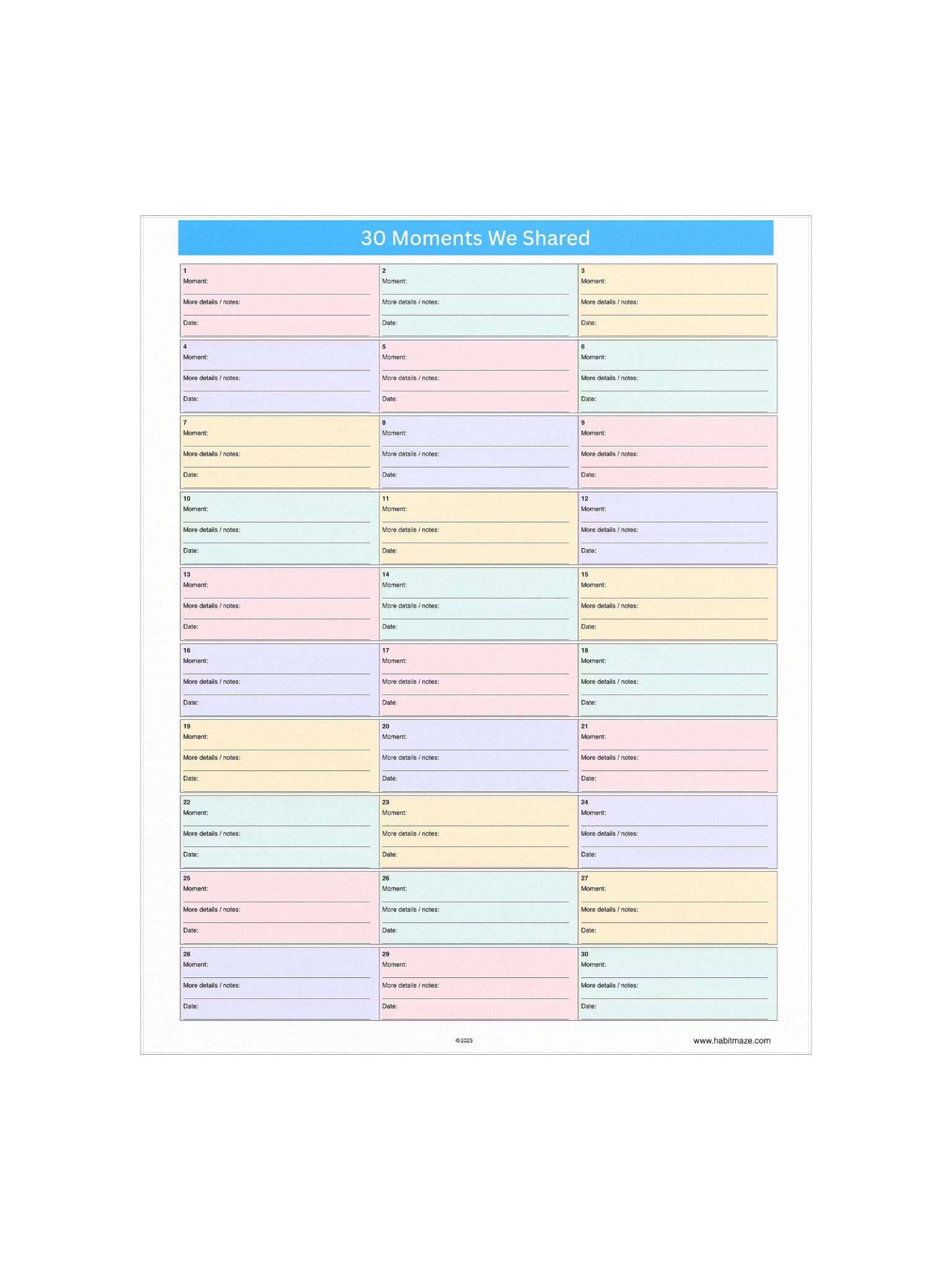 30 Moments We Shared product image (2)