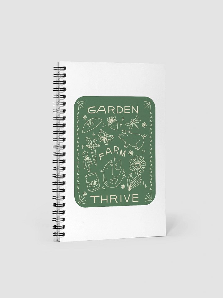 Green Garden. Farm. Thrive. Illustrated Notebook product image (1)