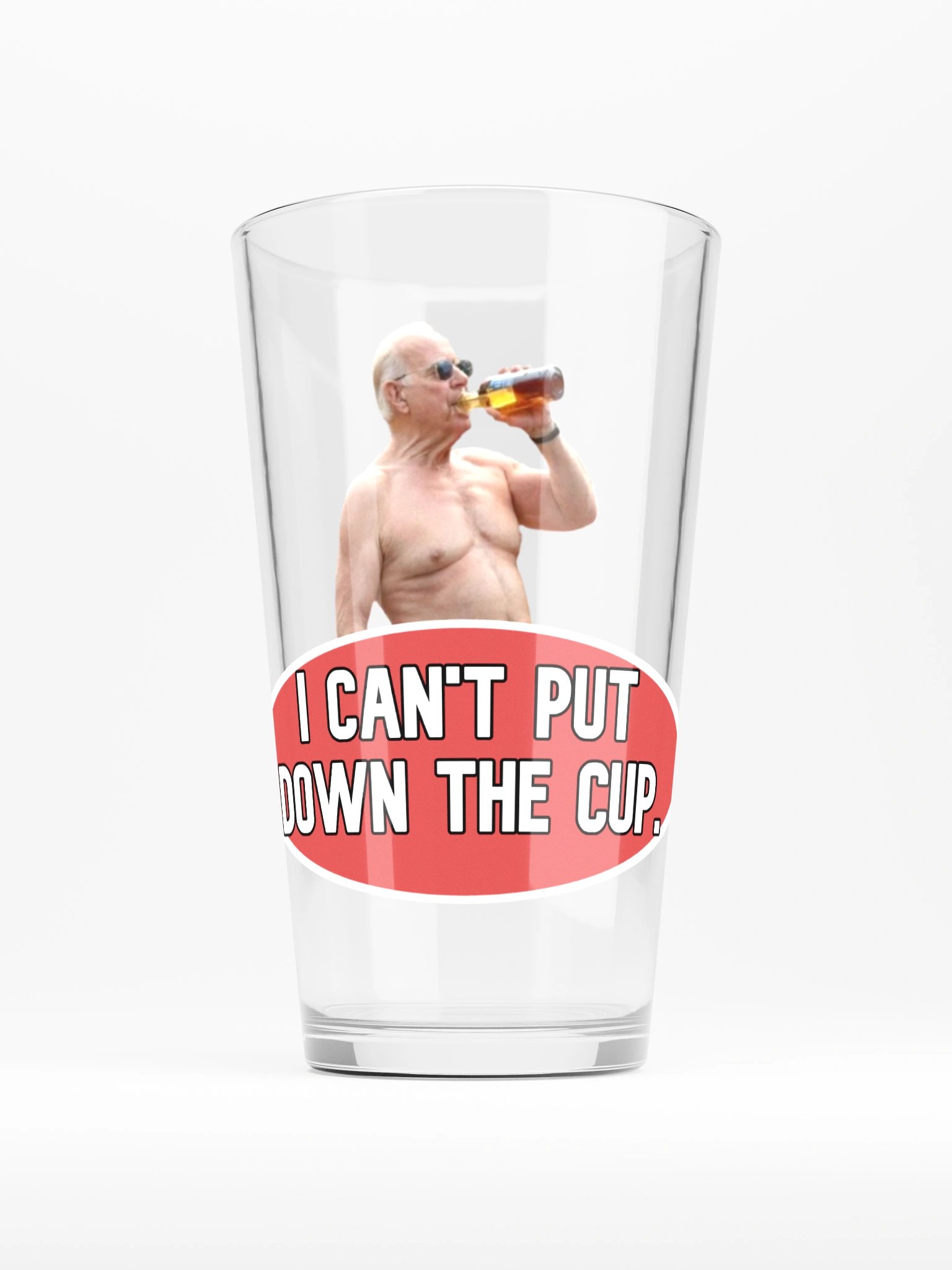 Can't Put Down The Cup Pint Glass product image (1)