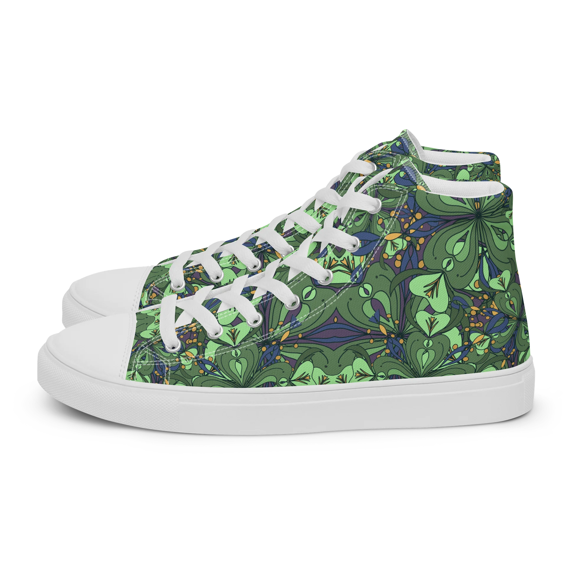 Fortune in Bloom Women’s High Top Canvas Shoes product image (4)