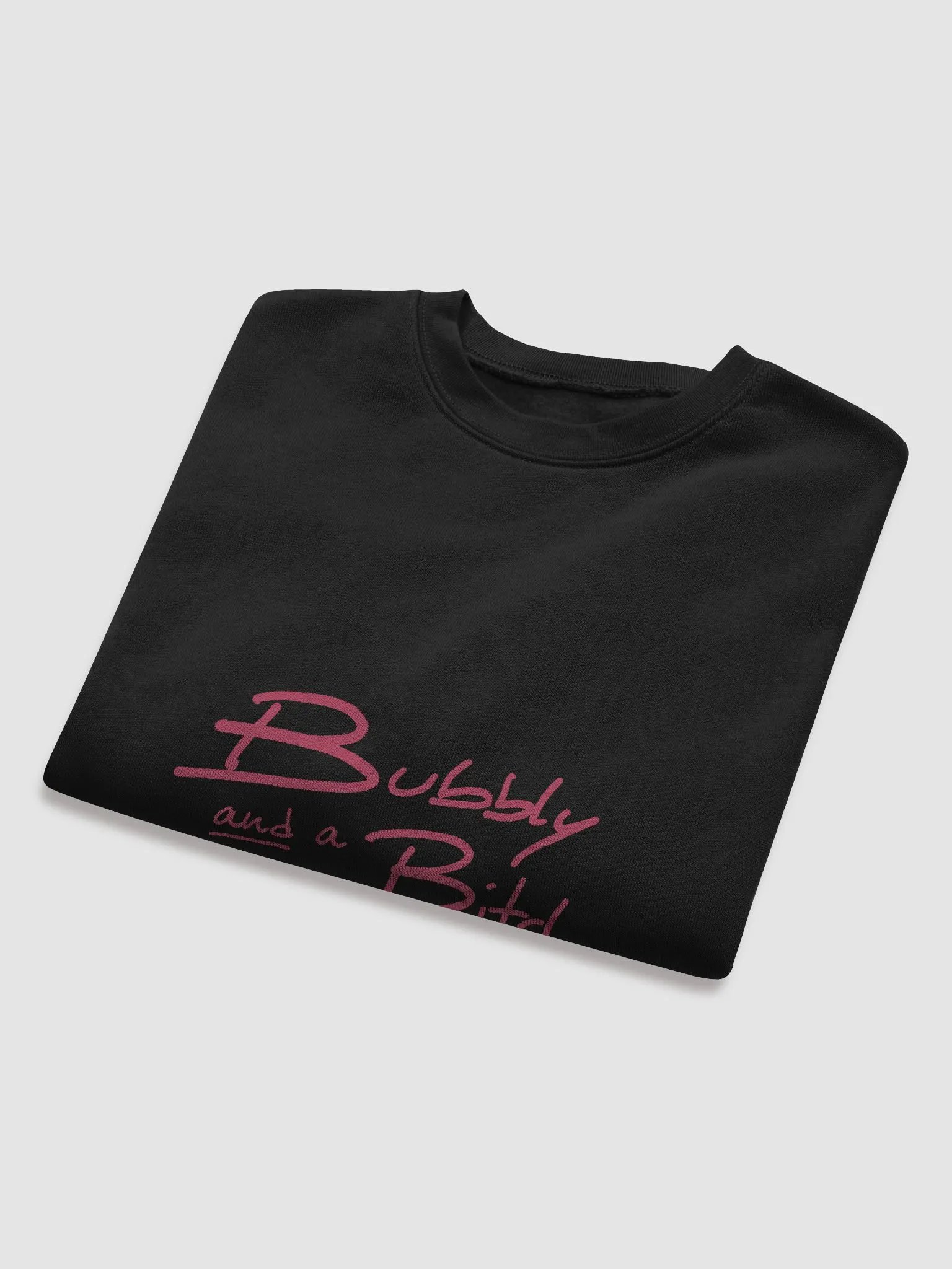 Bubbly and a B*tch (fuchsia design) Women's Fleece Crop Sweatshirt product image (16)