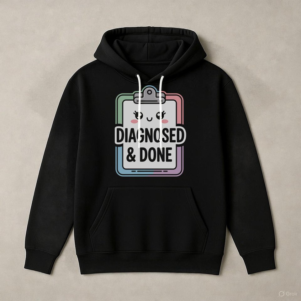 Diagnosed & Done Comfy Hoodie product image (1)