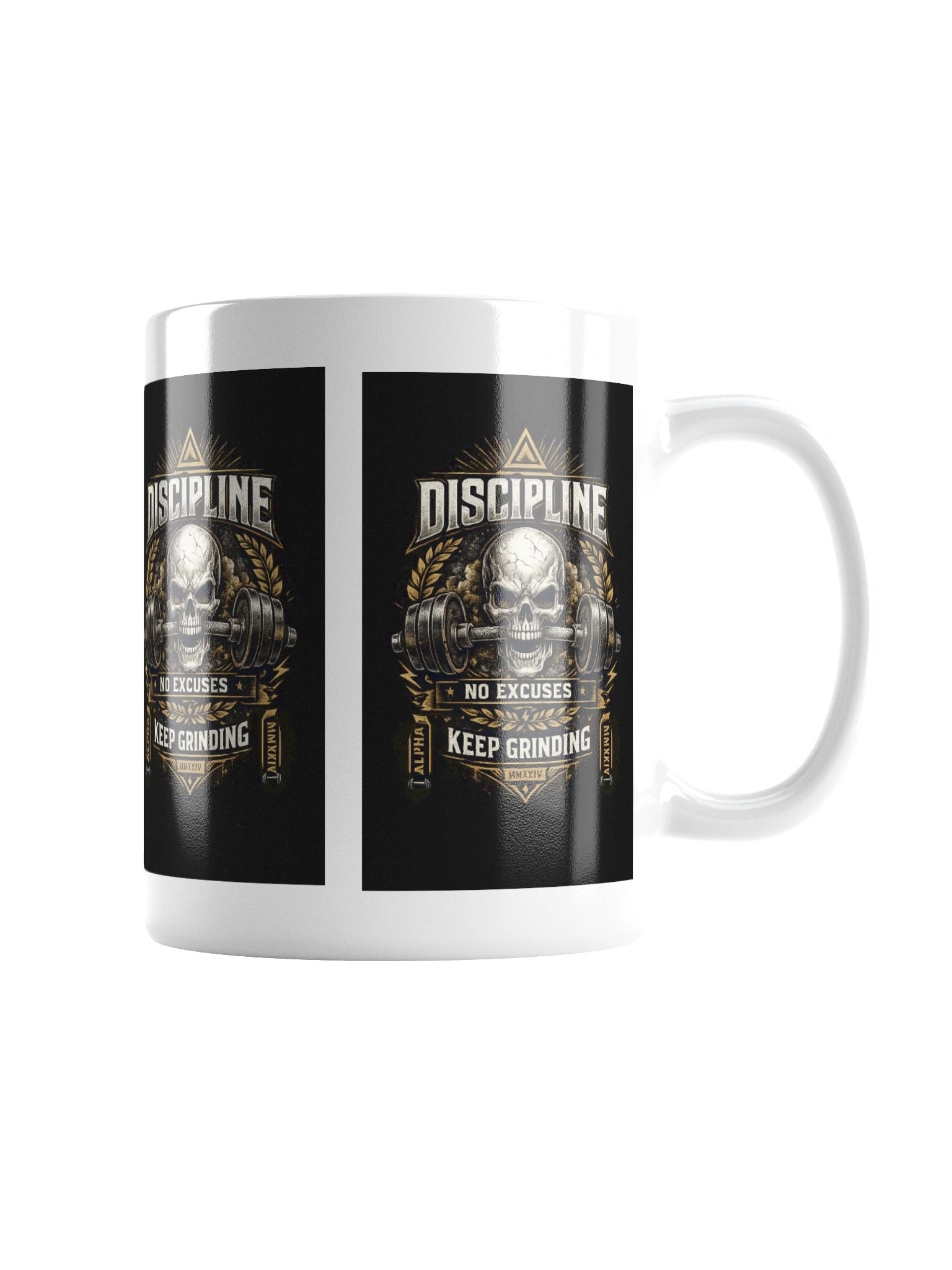 Discipline Skull Motivation Mug – Keep Grinding Coffee Cup product image (8)