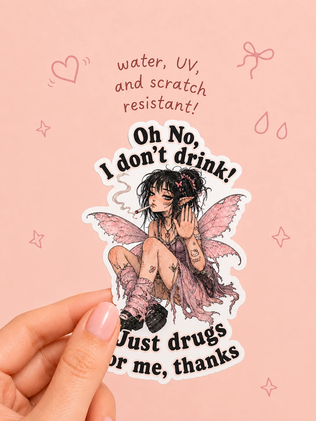 Just Drugs For Me Sticker | Water & Scratch Resistant Decal product image (1)