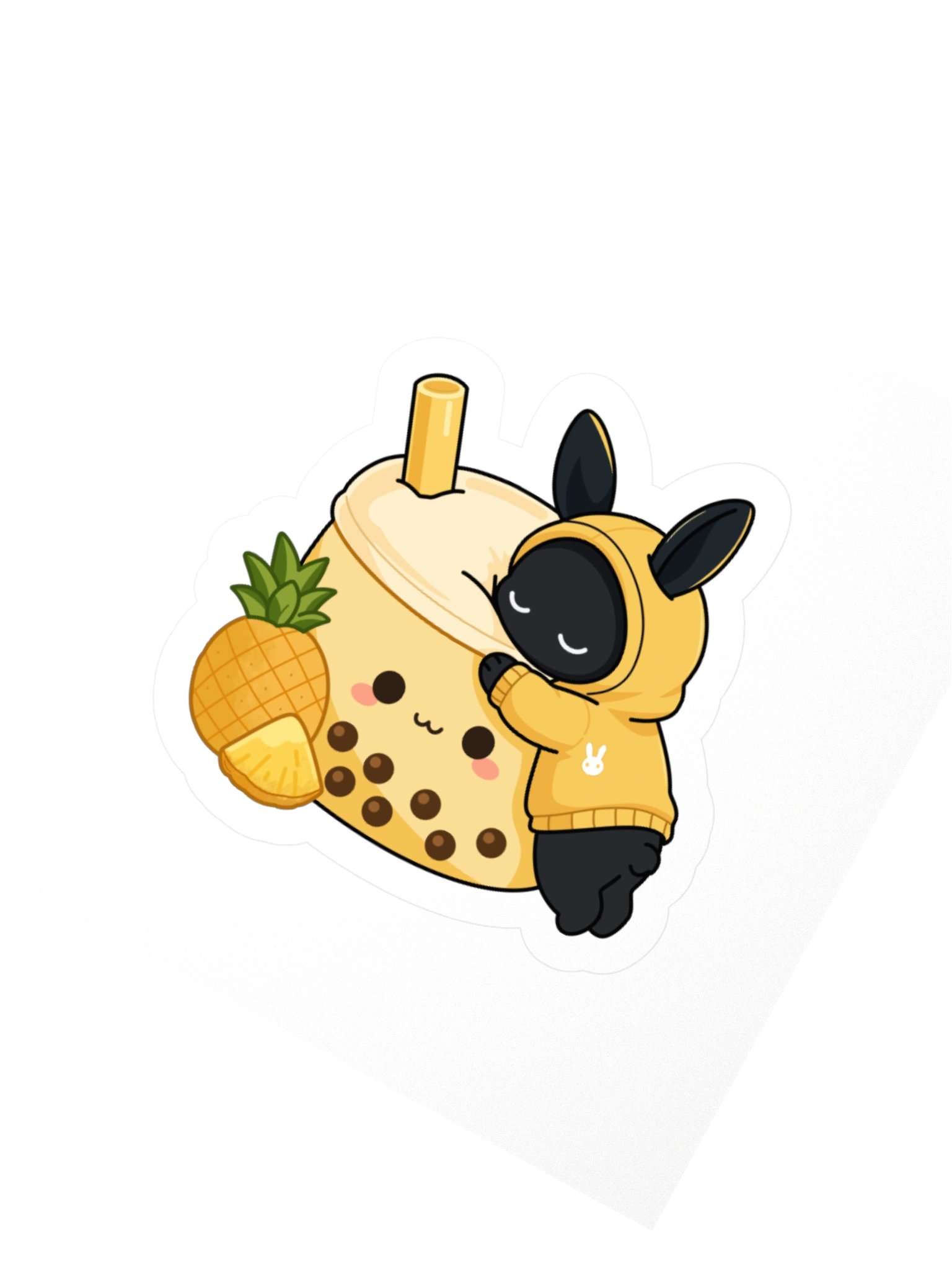 Poochoki Sleeping Pineapple Boba Beanbag Sticker product image (2)